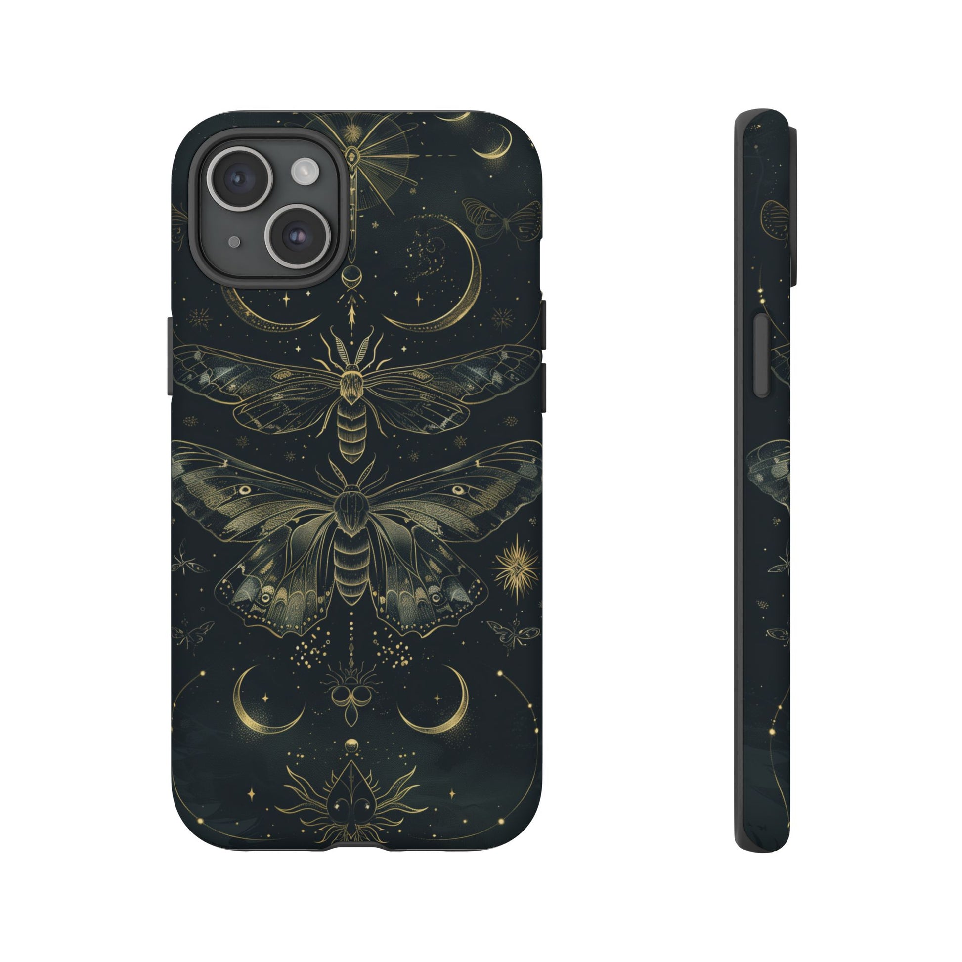 Celestial Dark Academia Phone Case Magical Moth Vintage Witchcraft Cover Esoteric Nature Art iPhone 13 14 15 16 Pro Max Samsung Pixel 8