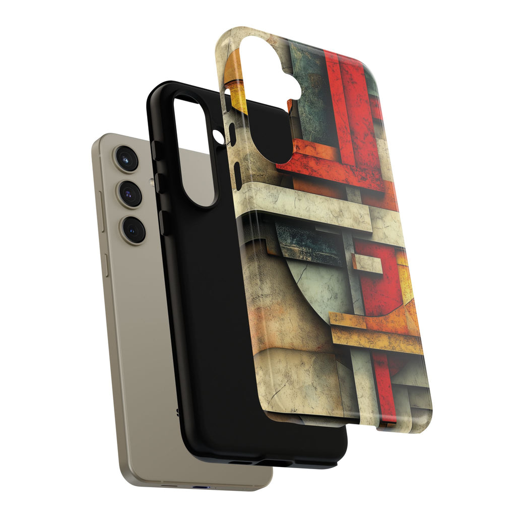 Red Prairie Style Frank Lloyd Wright Usonian Phone Case Geometric Stained Glass Art Deco Marble Gold 13 14 15 16 iPhone Pro Max Galaxy Pixel
