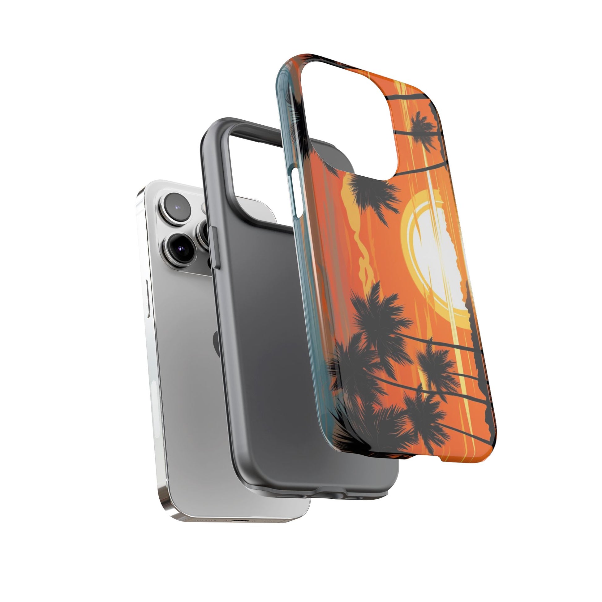 Sunset Palm Trees Tough Phone Cases for iPhone and Android