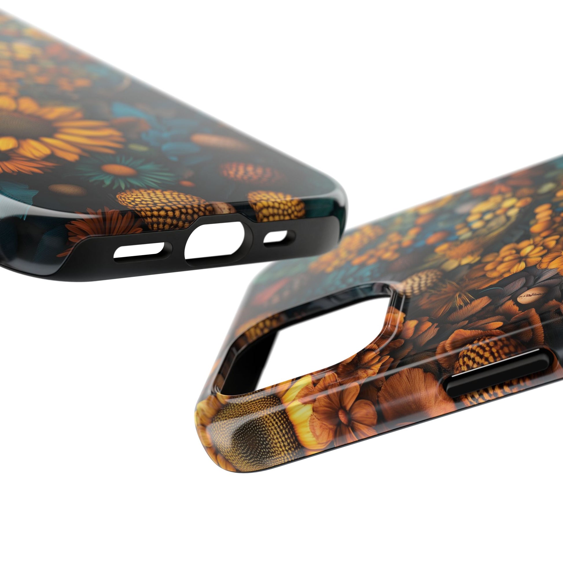 Cottagecore Vibrant Fall Colors Phone Case Autumn Dried Flowers Fall Sunflowers iPhone 15 Pro Max Samsung Galaxy