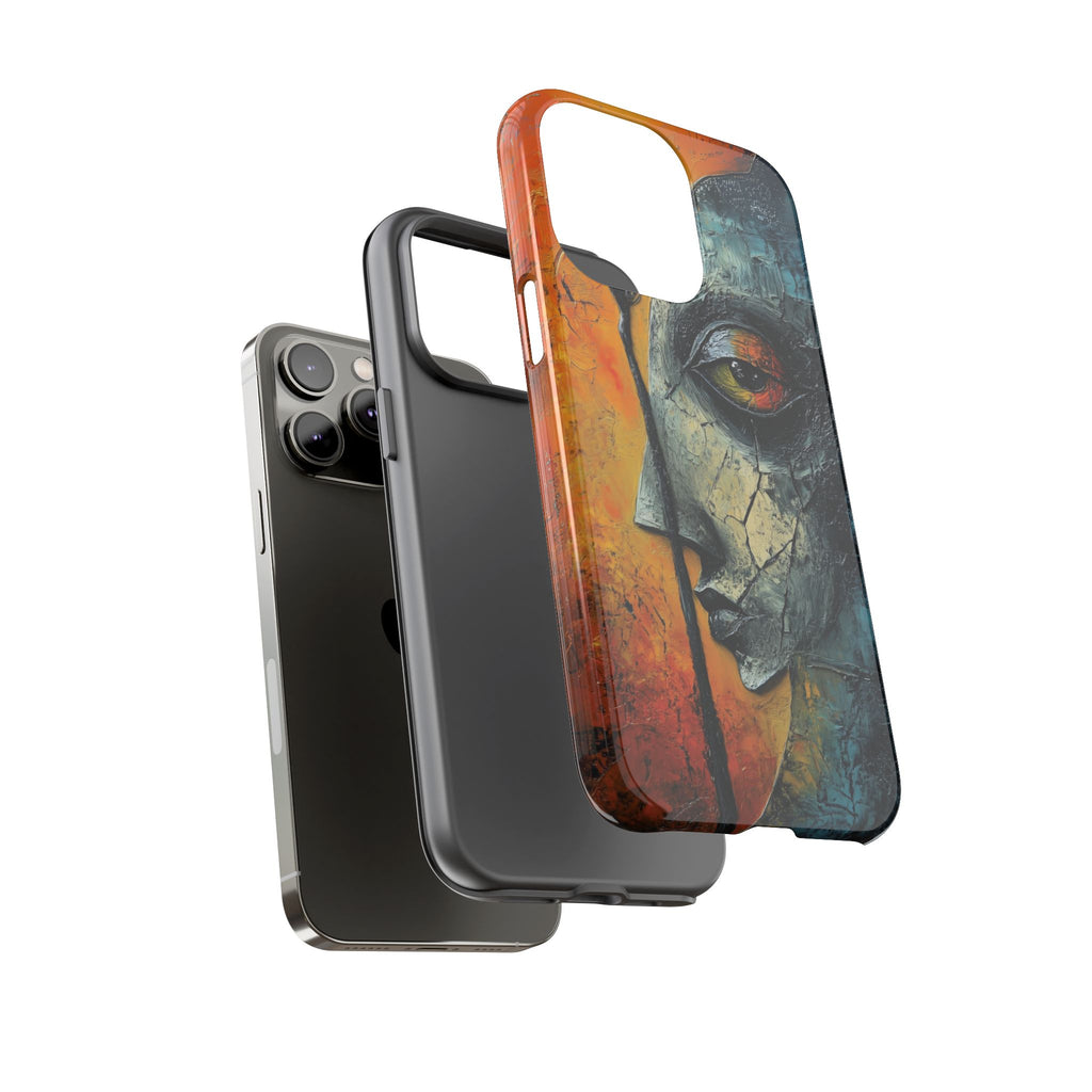 Surrealist Art Phone Case Salvador Dali Style Face Tough Case Unique Artistic 3D Textured Look Surrealism Gift Art iPhone 13 14 15 16