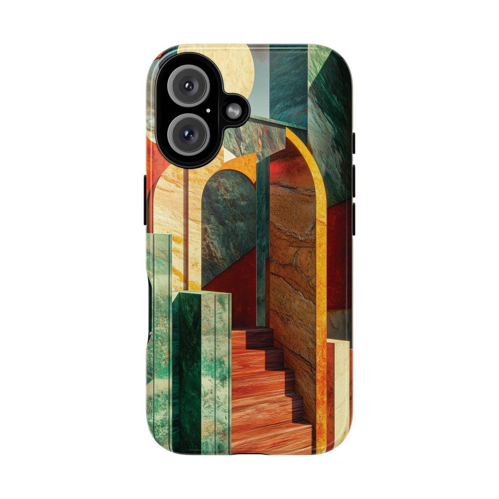 Arches Prairie Style Frank Lloyd Wright Usonian Phone Case Geometric Stained Glass Art Deco Marble 13 14 15 16 iPhone Pro Max Galaxy Pixel