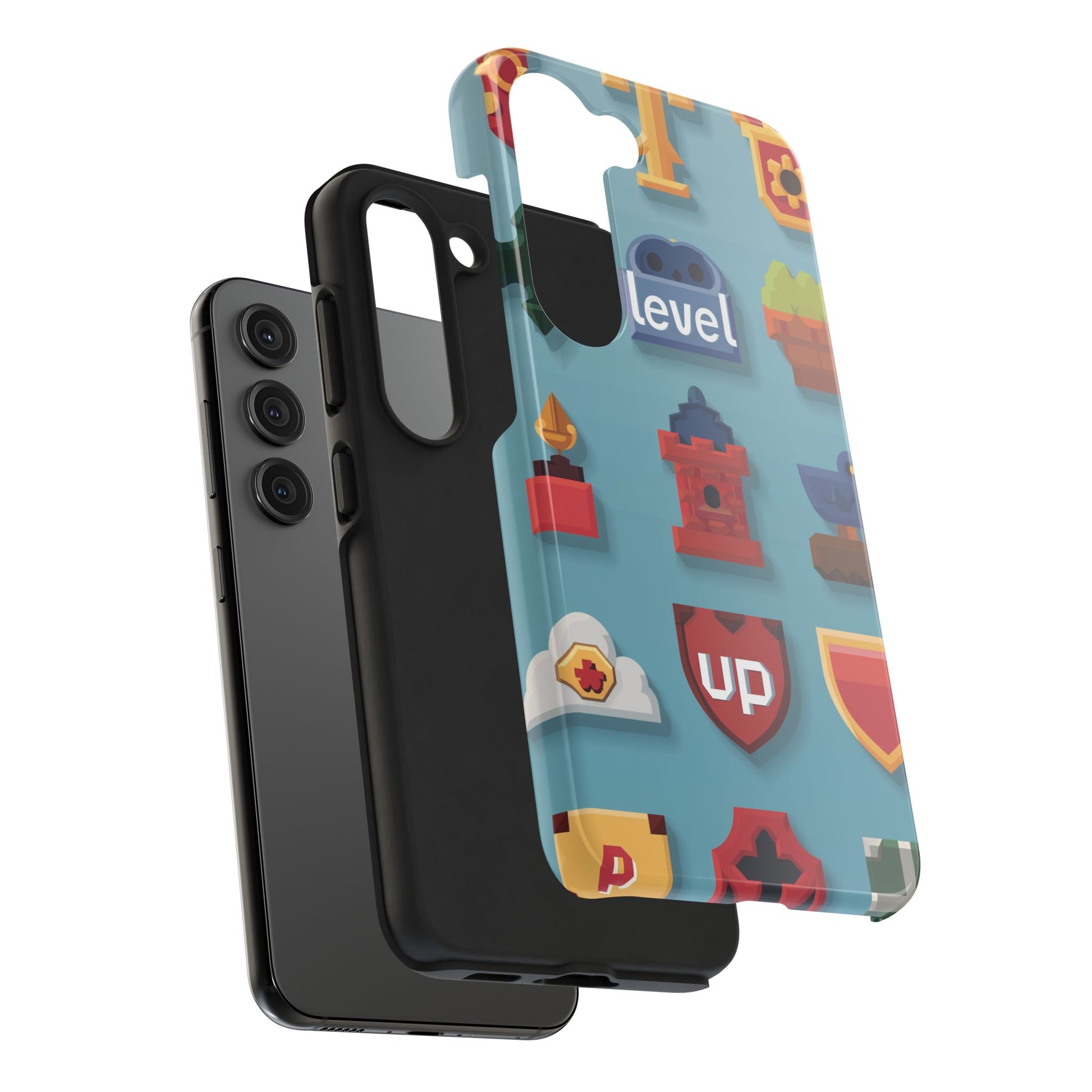Pixel Art Video Game Level Up Phone Case, Retro Gaming Design, Geeky Gamer Phone Cover, Unique Video Game Art Accessories
