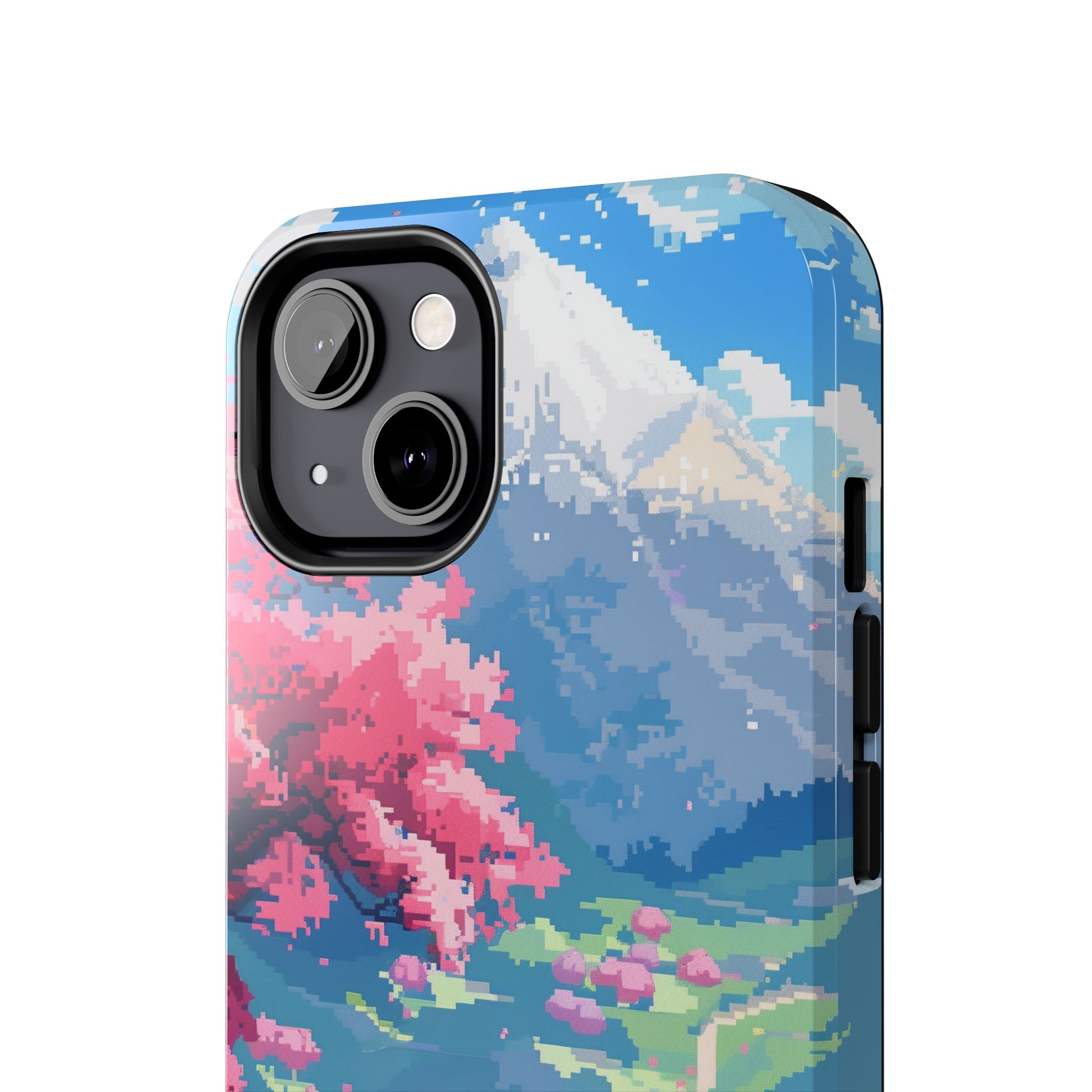 Pixel Art Video Game Landscapes Phone Case, Retro Gaming Pixelated Design, Geeky Gamer Phone Cover, Unique Video Game Art Accessories