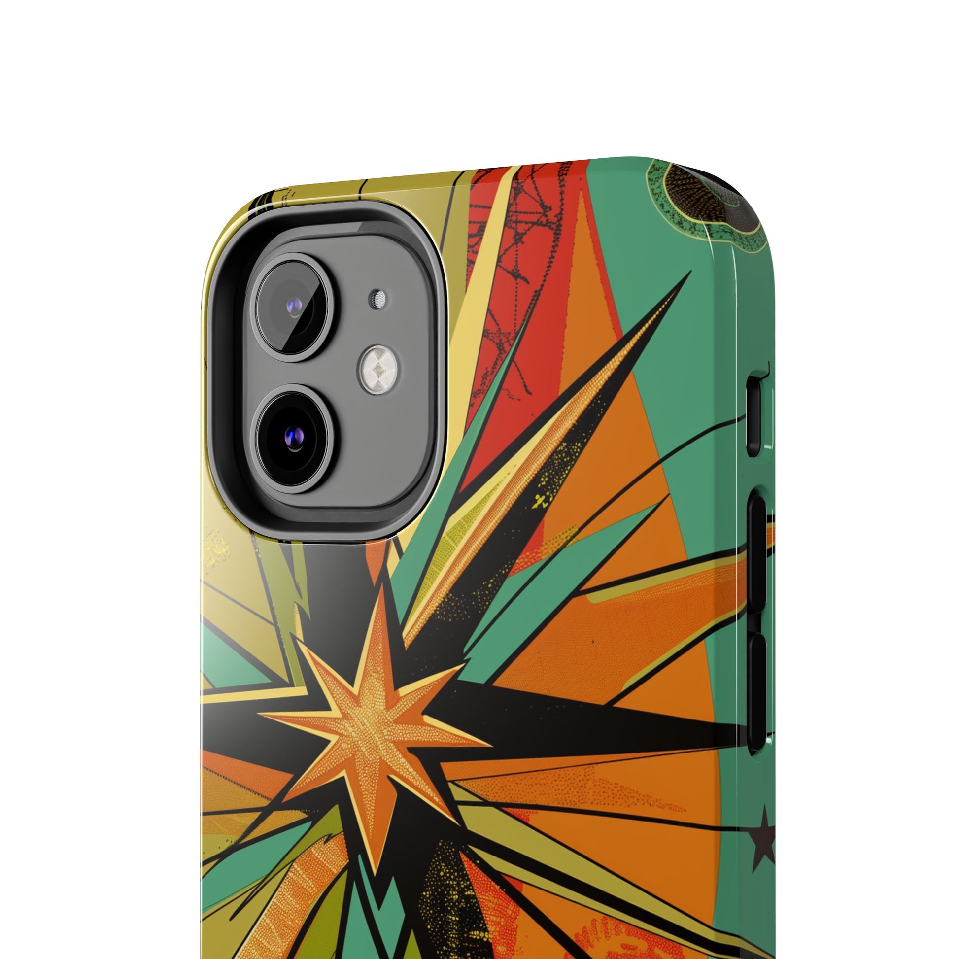 Mid Century Modern Star Design Phone Case, Earth Tone Colors, Retro Style Smartphone Cover, Vintage Phone Case, iPhone 14 Case, Apple iPhone