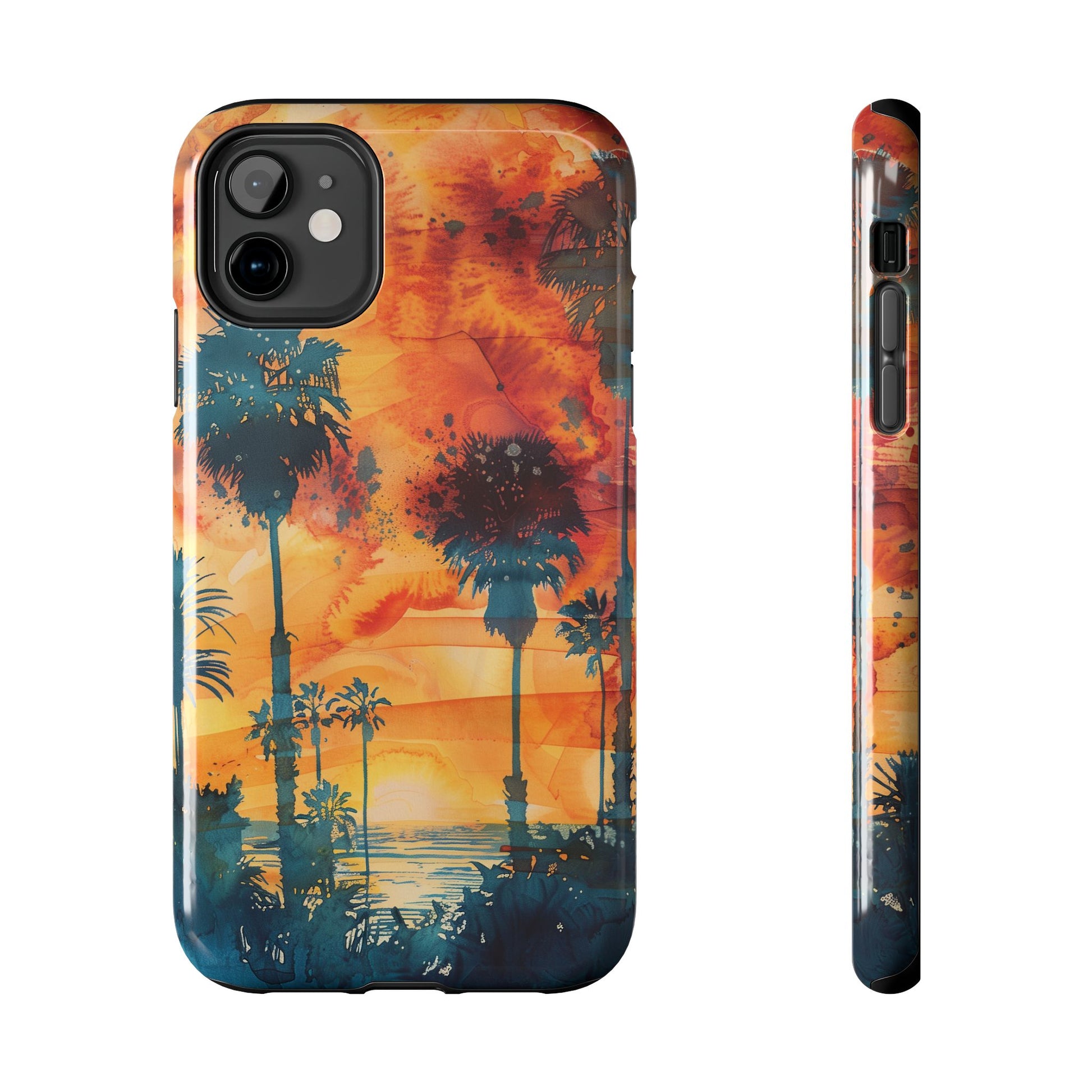 Los Angeles Sunset iPhone Case, Golden Hour Scenic View, Hollywood Hills Sunset Phone Case, Palm Trees Phone Case, iphone 15 pro max case