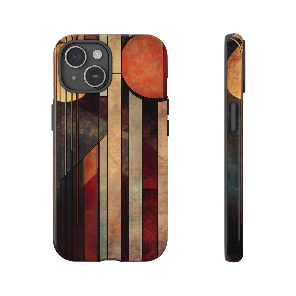 Dark Prairie Frank Lloyd Wright Usonian Phone Case Geometric Stained Glass Art Deco Marble Gold 13 14 15 16 iPhone Pro Max Galaxy Pixel