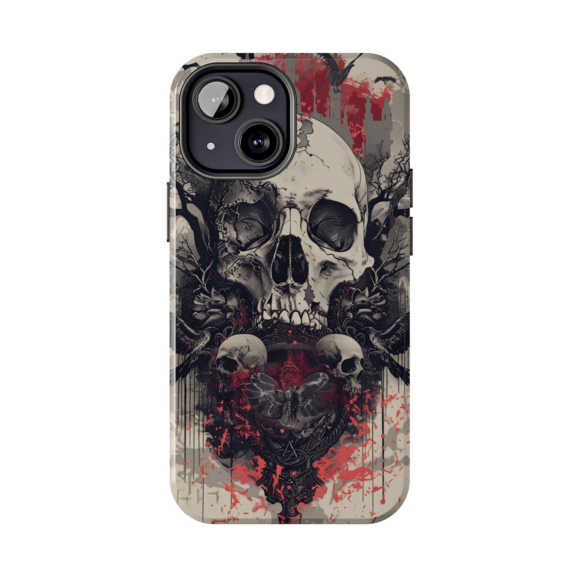 Gothic Art Phone Case Skulls and Crows, Moth Phone Case, Moon and Tarot Phone Case, Halloween Spooky Season, Dark Academia iPhone 15 Pro Max