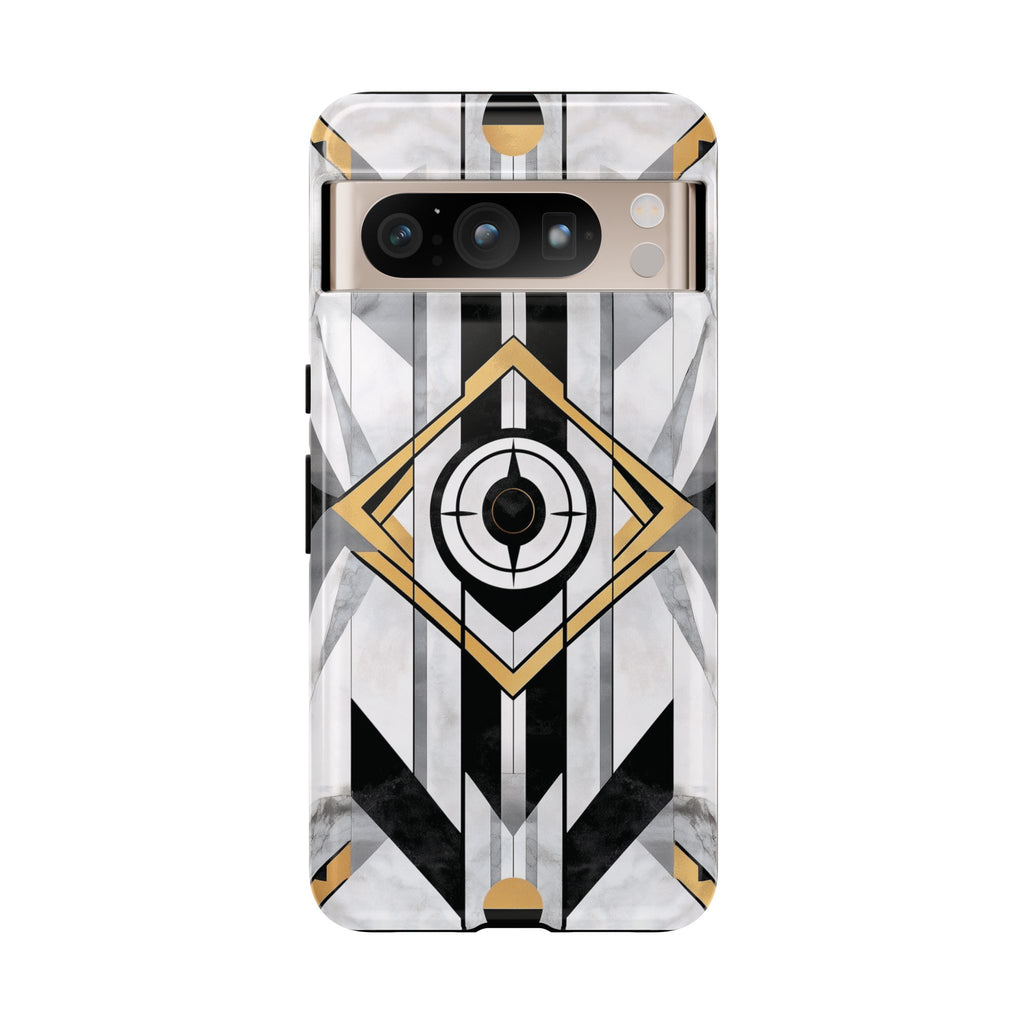 Frank Lloyd Wright Inspired White Phone Case Geometric Stained Glass Art Deco Great Gatsby 13 14 15 16 iPhone Pro Max Galaxy Pixel