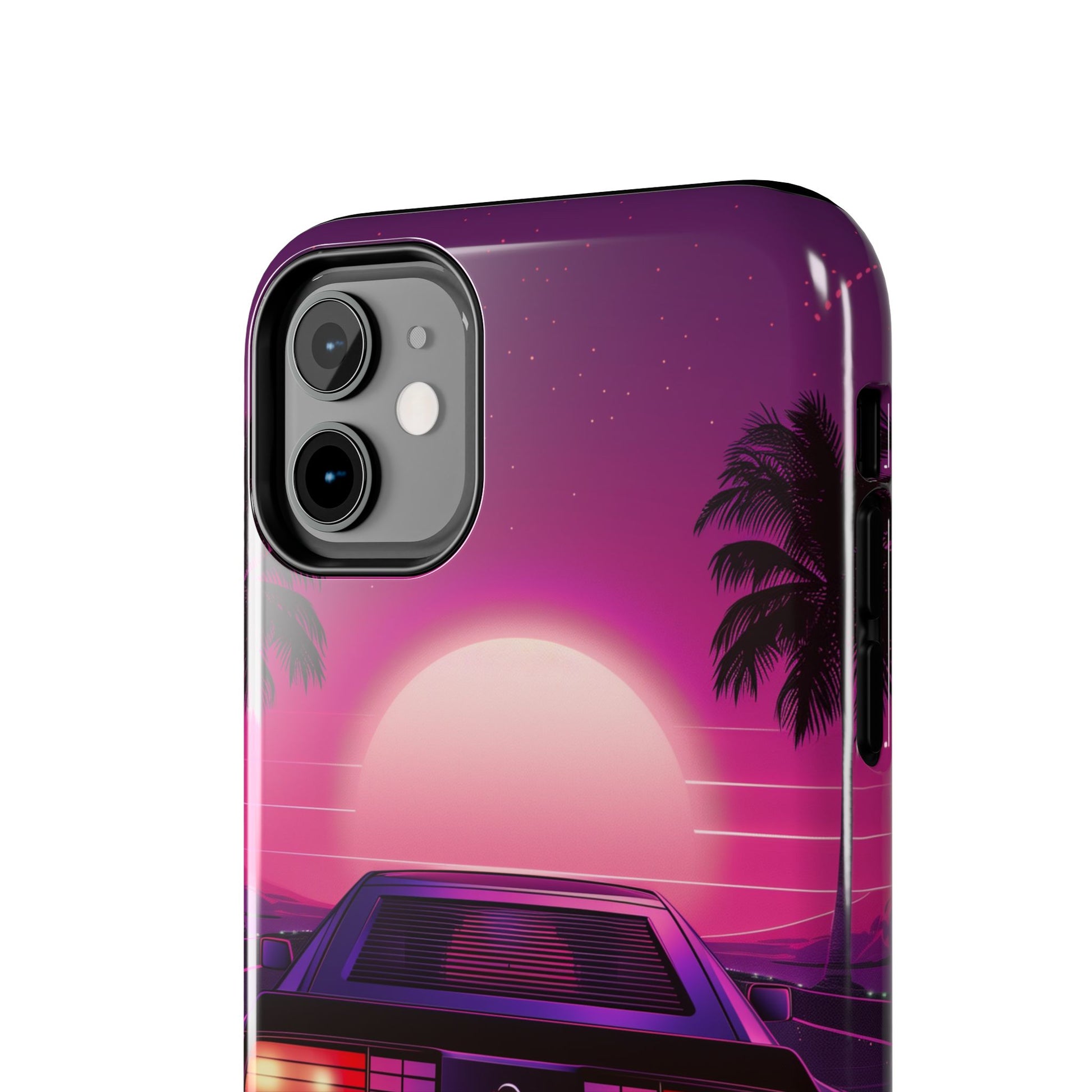 Durable 80s Retro Car Phone Case - Tough Vintage Design - Protective Mobile Cover - Fun Classic Car Accessory