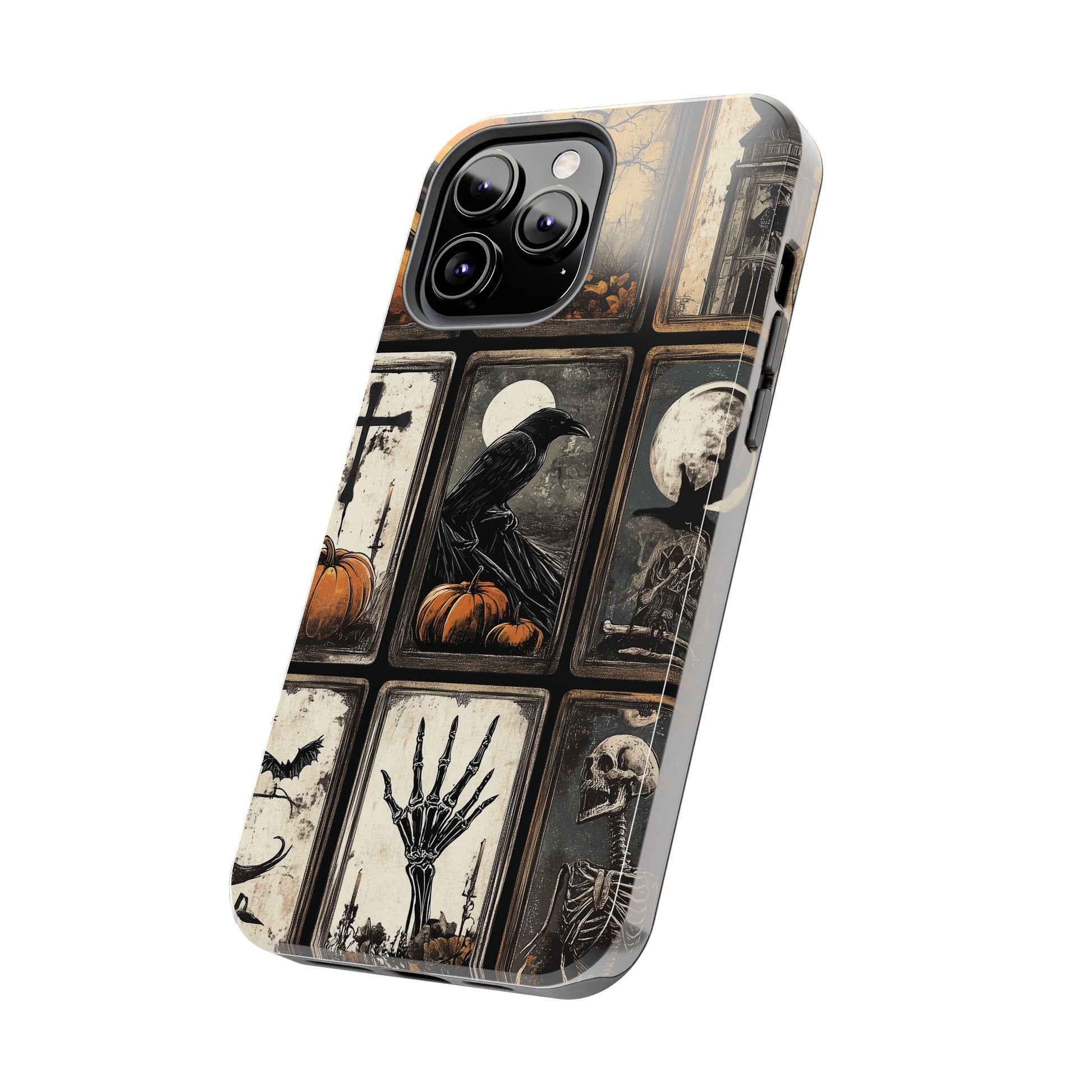 The CrowTarot Card Mystical Phone Case Psychic Dark Academia Halloween Gothic Phone Case Street iPhone 15 Pro Max Samsung Galaxy