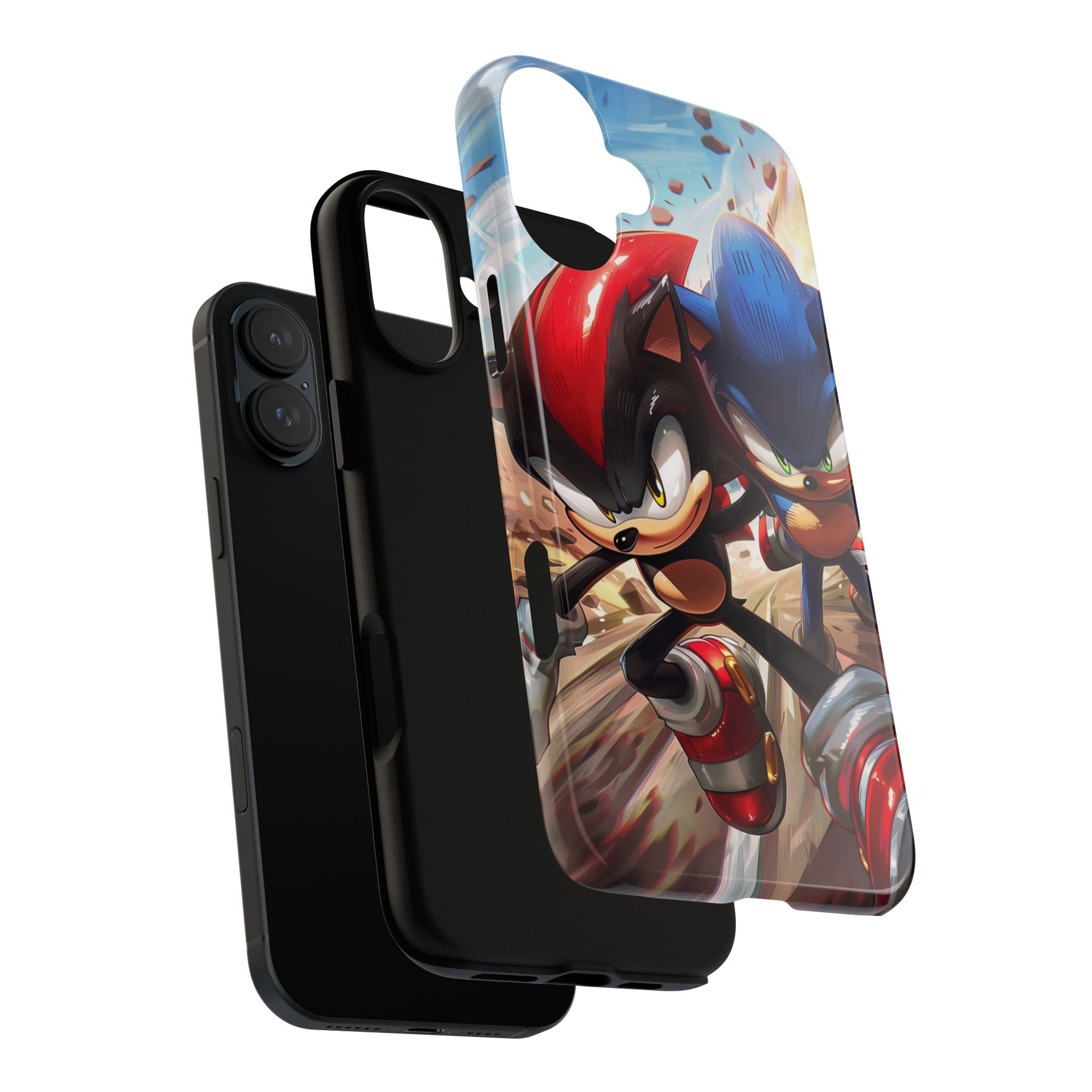 Sonic and Shadow Phone Case, Sonic and Shadow, Tough Android Case, Fun Video Game Phone Case, Retro Game Case, SEGA Video Game Android Case