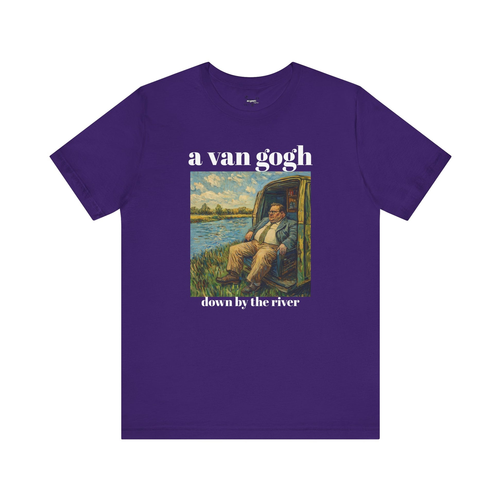 Tshirt Van Gogh Down by the River Van Gogh Style Print Sitting by a River Graphic Tee Tshirt Matte Foley Wall Decor ShirtFine Wall Art