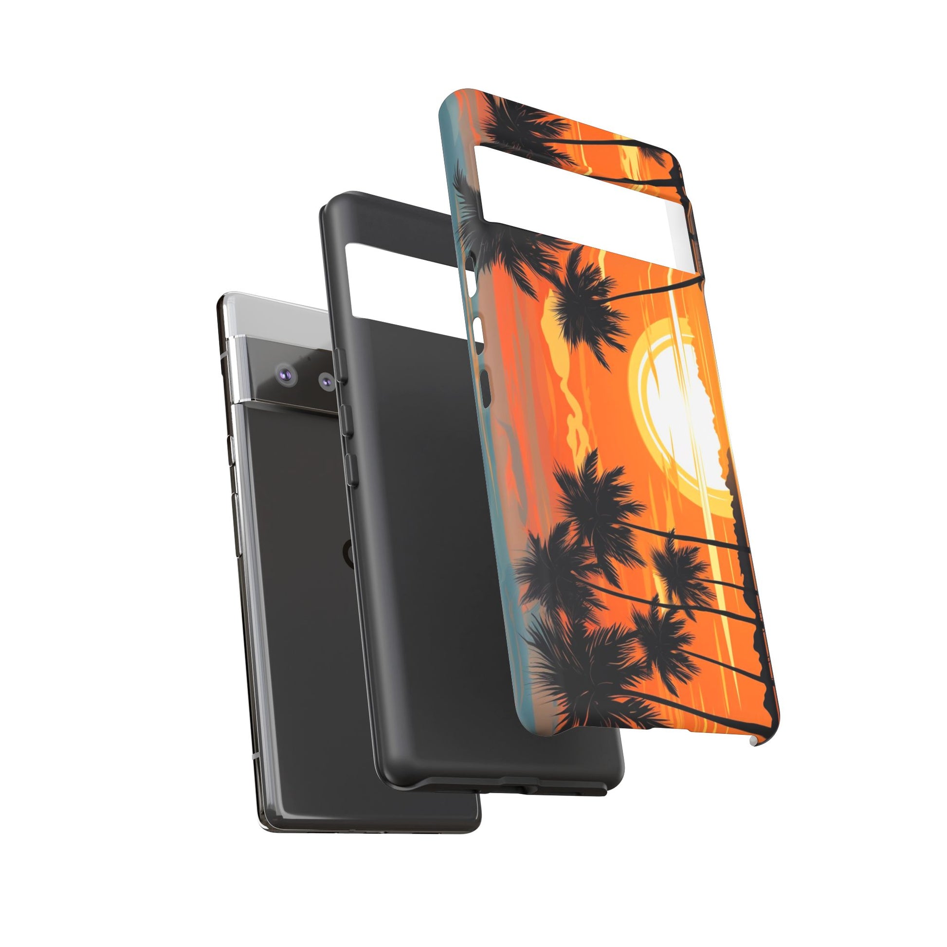 Sunset Palm Trees Tough Phone Cases for iPhone and Android