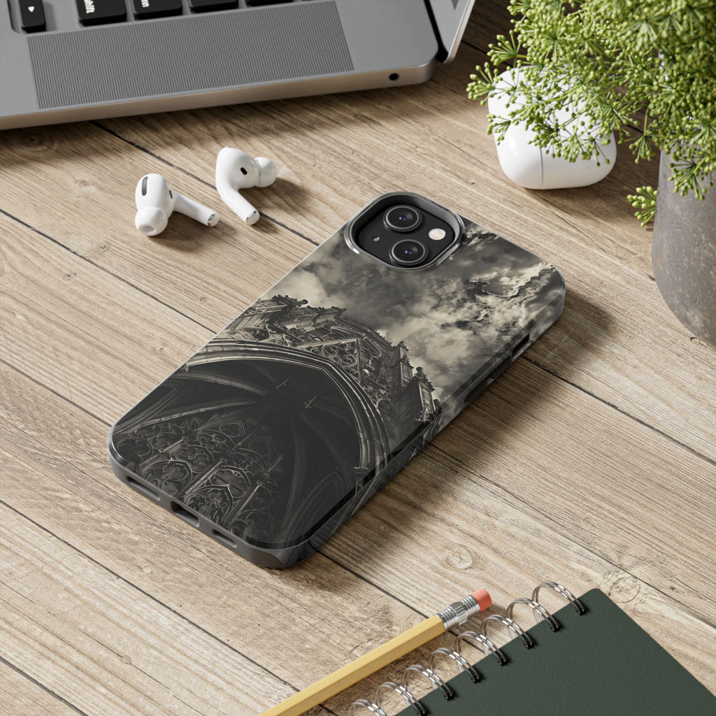 Gothic Art Phone Case Dark Academia, Cathedral Phone Case, Halloween Spooky Season, Gothic Architecture, Gargoyle Phone iPhone 15 Pro Max