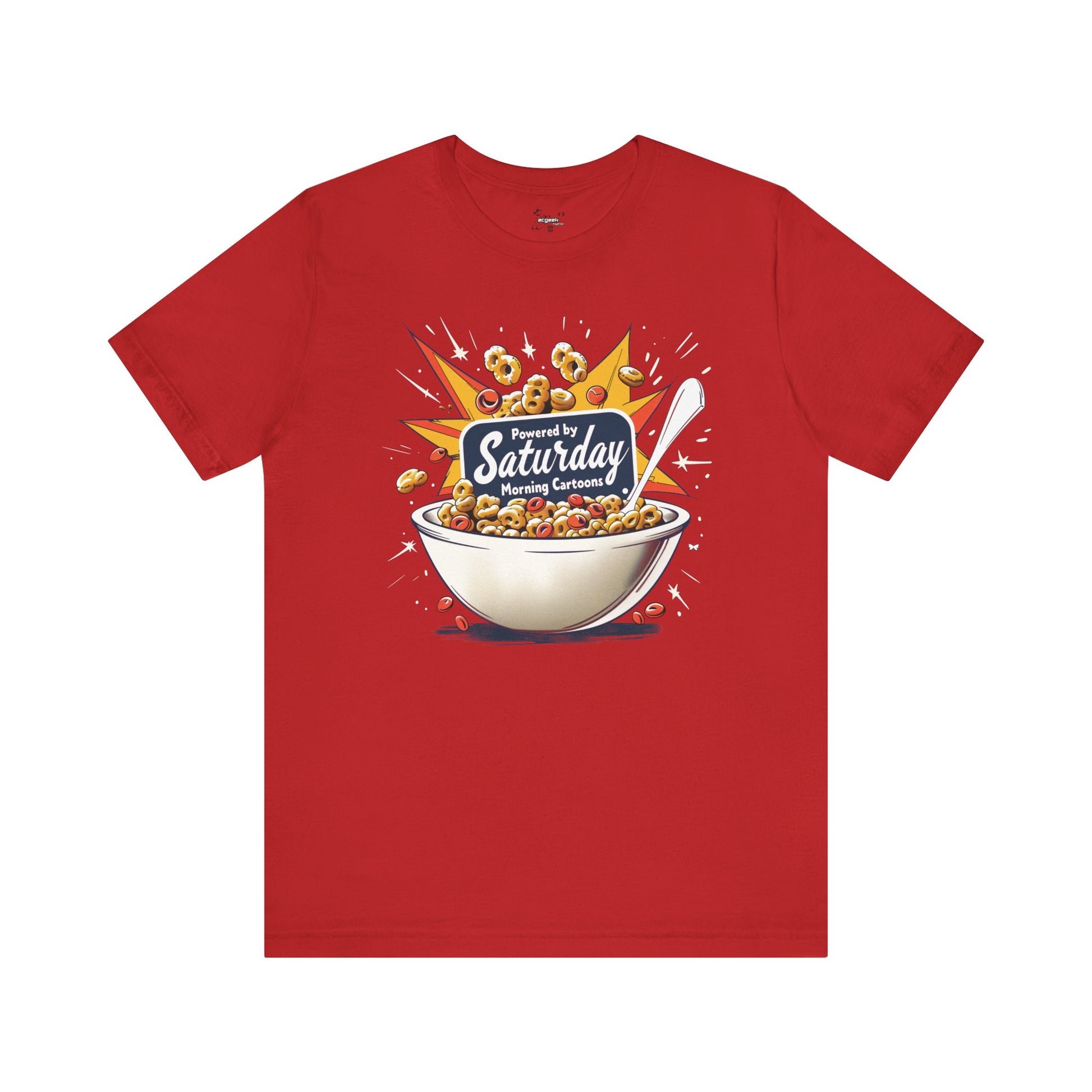 Saturday Morning Cartoons T-shirt, Retro Bowl of Cereal Graphic Tee, Nostalgic Shirt for Cartoon Lovers