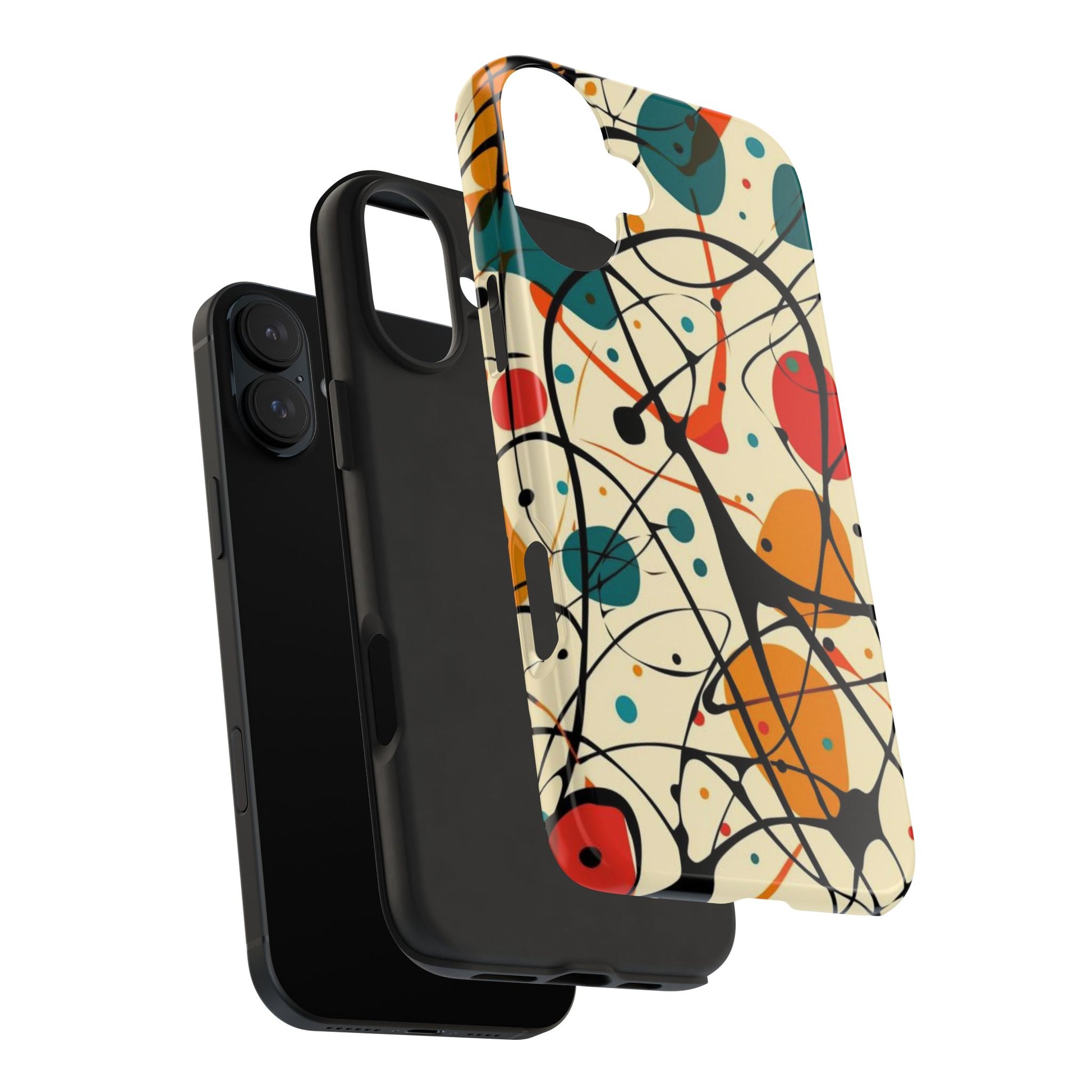 Mid Mod Phone Case,  Colorful Mid Mod Design Durable Phone Case, Vibrant and Stylish iPhone Tough Cover, iphone 15 case, iphone 14 pro max