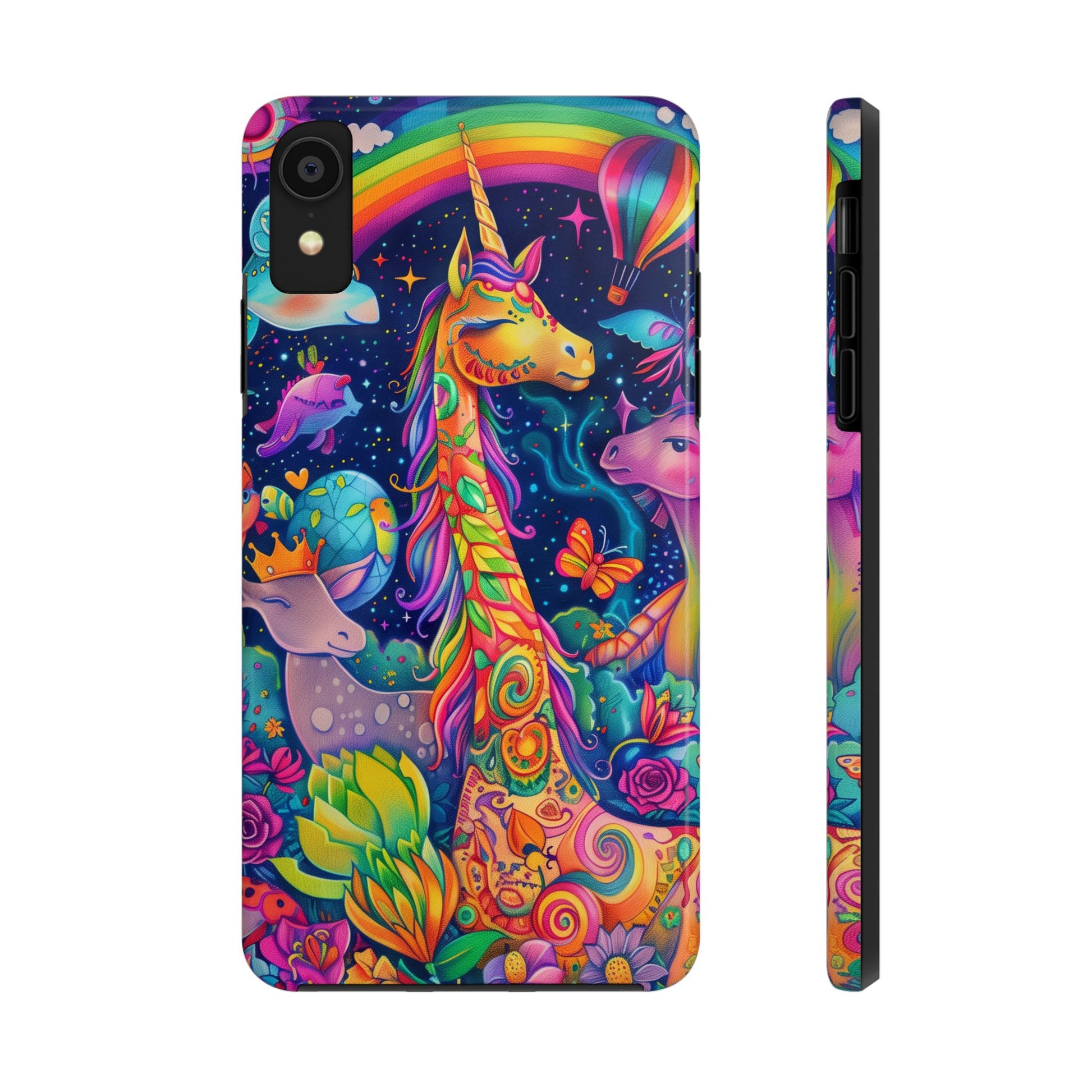 Lisa Frank Inspired Phone Case | Magical Animals & Rainbows Cover, Giraffe, Unicorn iphone case