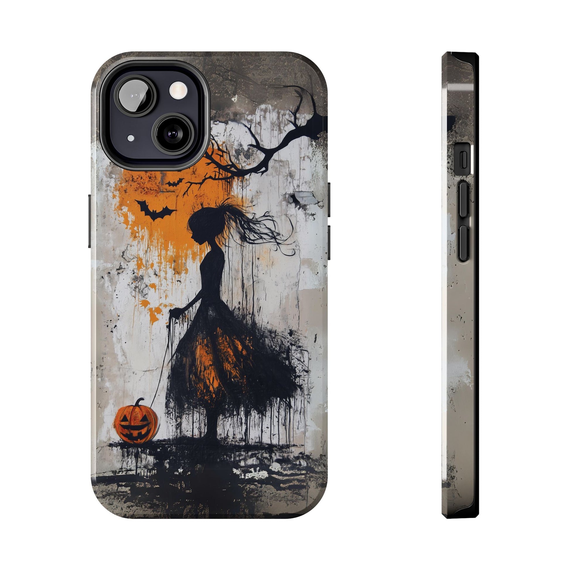 Halloween Gothic Dark Academia Street Art Fall Autumn Girl Urban Graffiti Phone Case Street iPhone 15 Pro Max Samsung Galaxy