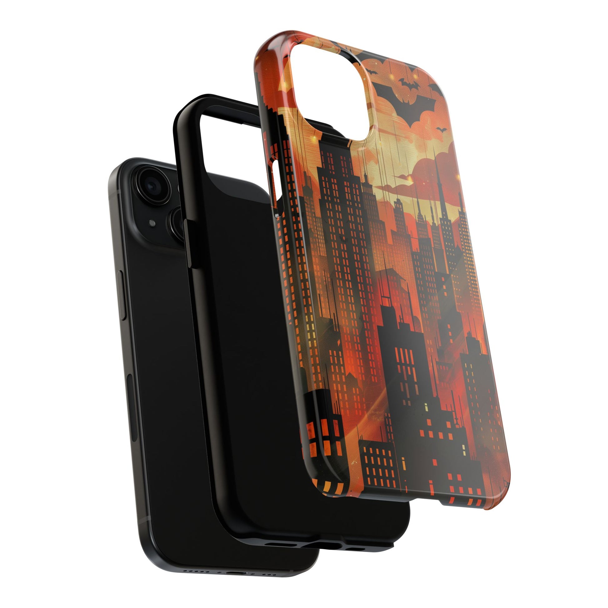 Batman Inspired Phone Case - Gotham Art Deco Style - Comic Book Hero Phone Cover - Unique Superhero Accessory