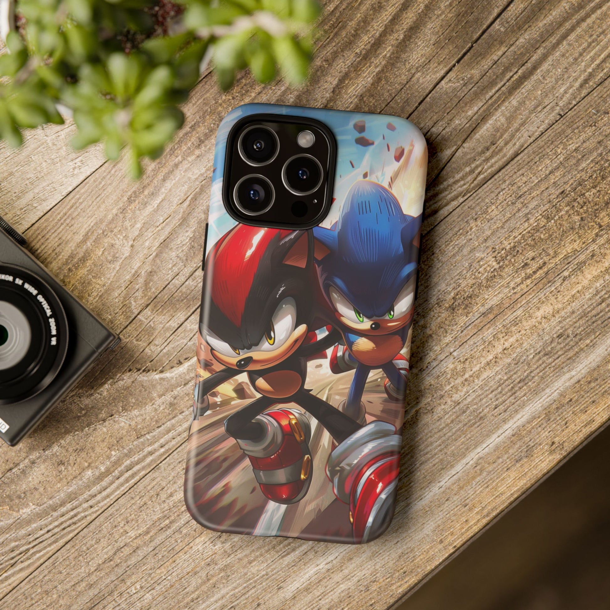 Sonic and Shadow Phone Case, Sonic and Shadow, Tough Android Case, Fun Video Game Phone Case, Retro Game Case, SEGA Video Game Android Case