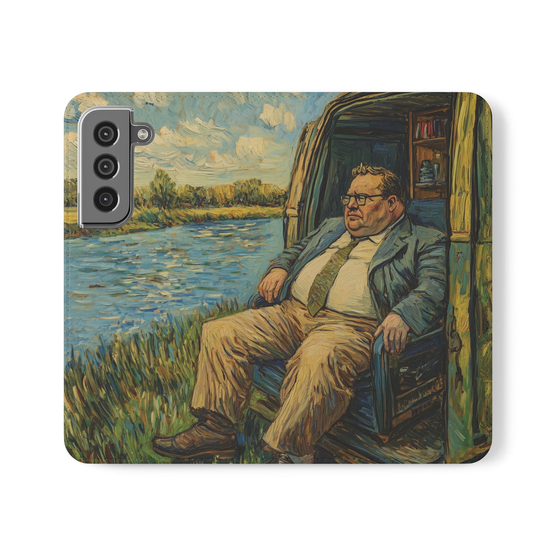 Flip Phone Case Painting A Van Gogh Down by the River iPhone 16 Pro Max  Galaxy