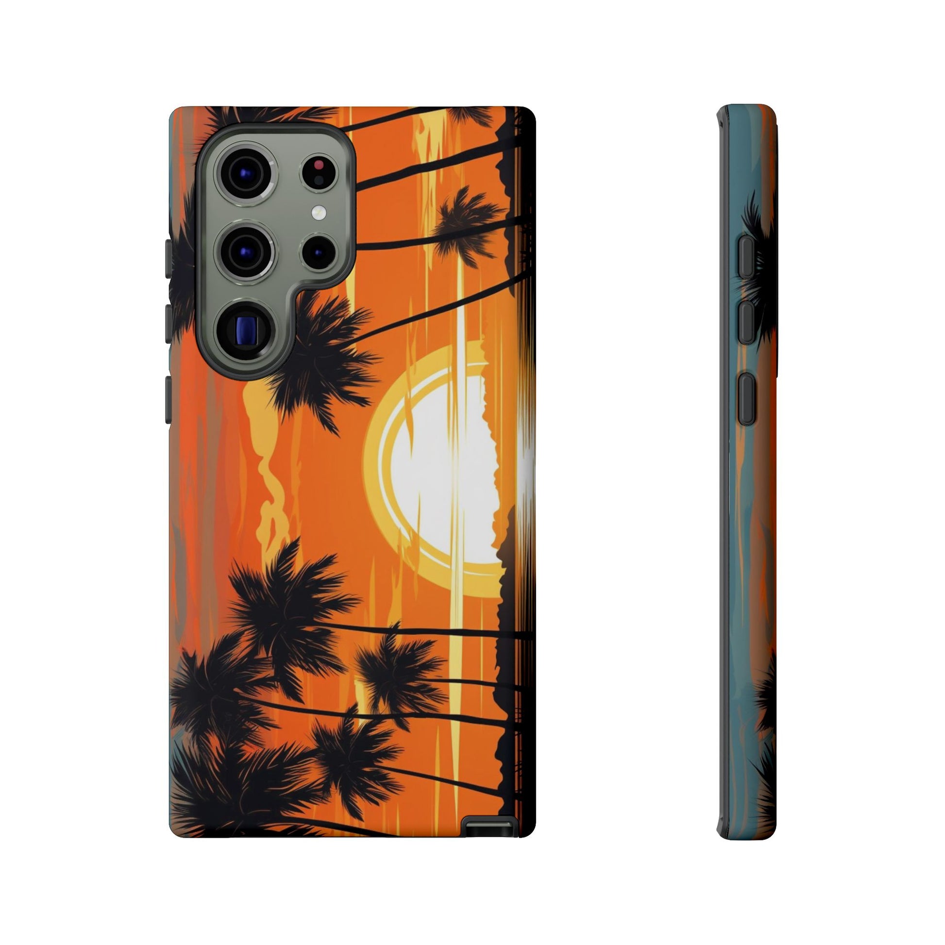 Sunset Palm Trees Tough Phone Cases for iPhone and Android