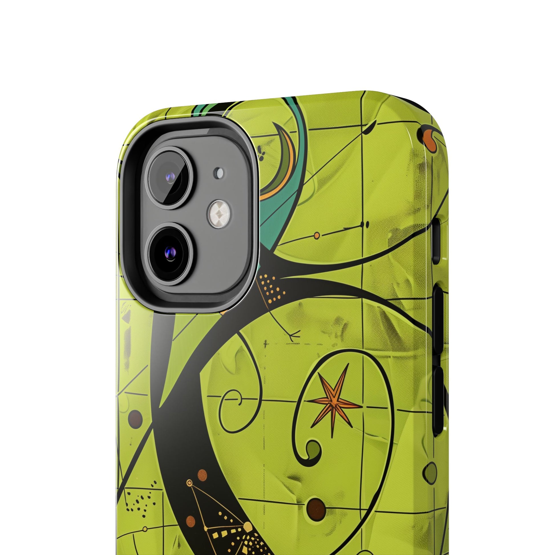 Mid Century Modern Star Design Phone Case, Earth Tone Colors, Retro Style Smartphone Cover, Vintage Phone Case, iPhone 14 Case, Apple iPhone