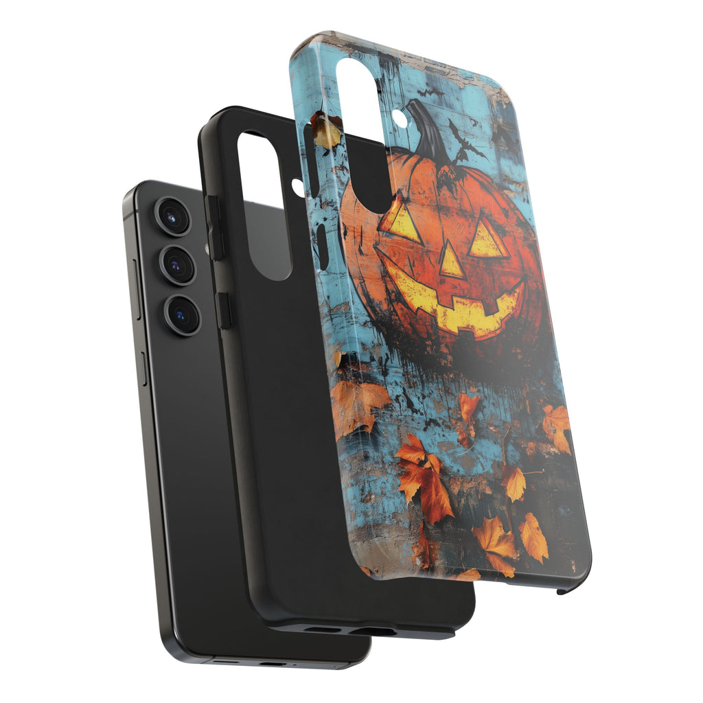 Autumn Artistic Halloween Fall Pumpkin Jack Wall Gothic Dark Academia Street Art Urban Graffiti Phone Case Street iPhone 15 Pro Max Samsung