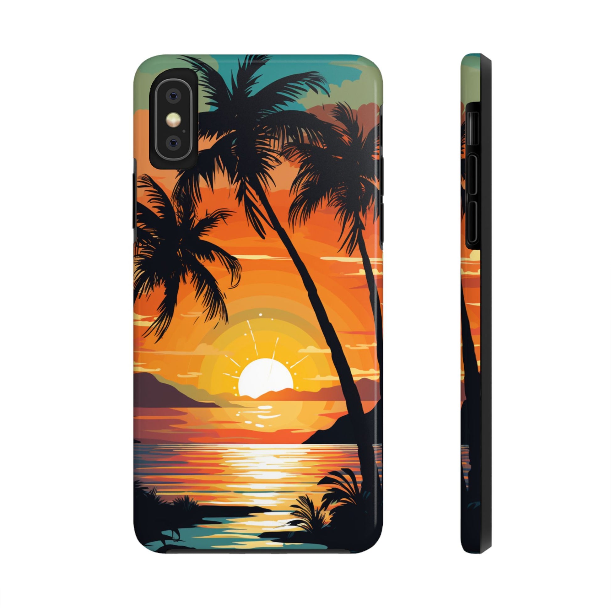 Palm Trees and Sunsets Tough iPhone Cases
