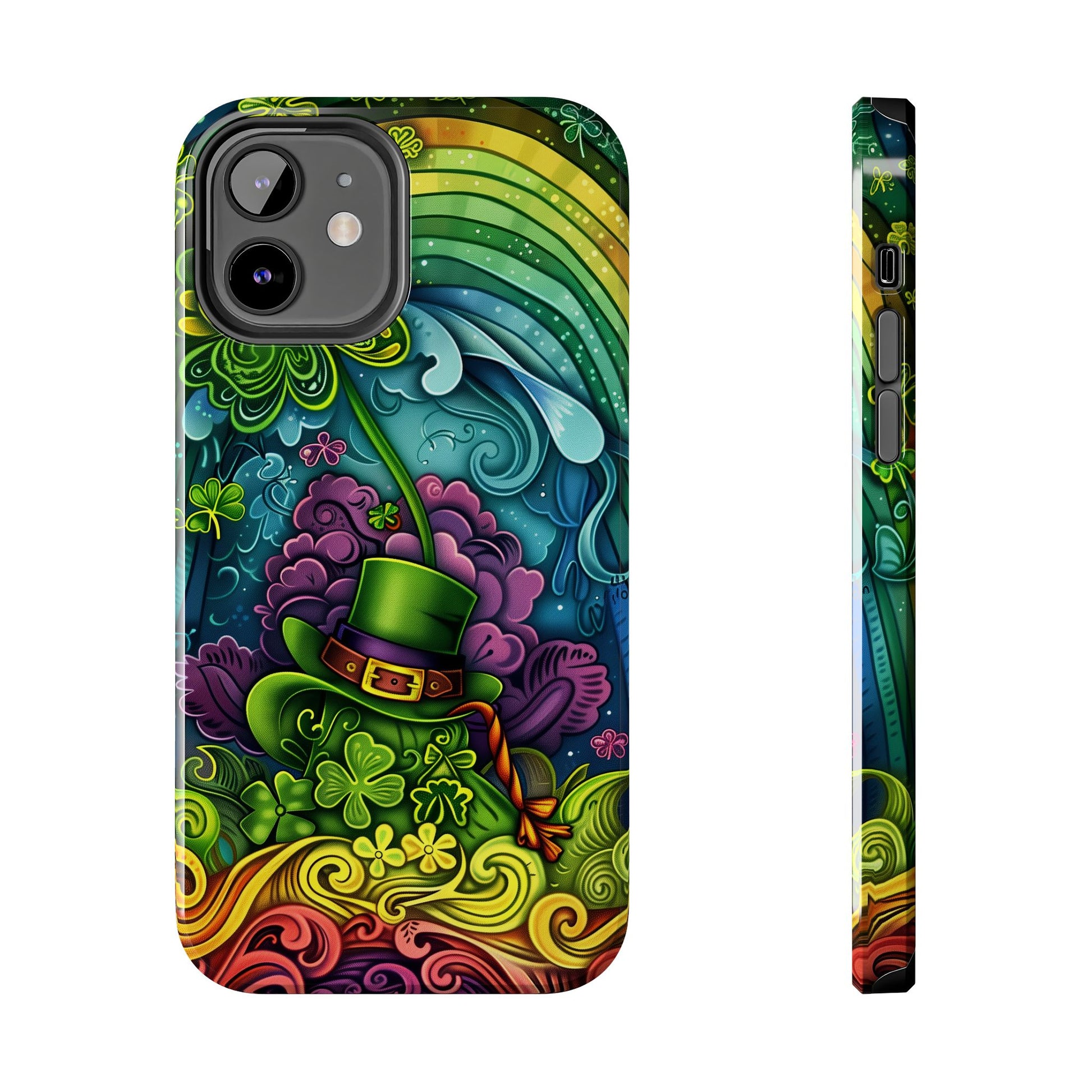 St. Patrick's Day Lucky Phone Case, Green Shamrock Protective Cover, Durable Irish Luck Phone Accessory, Holiday Gift Idea