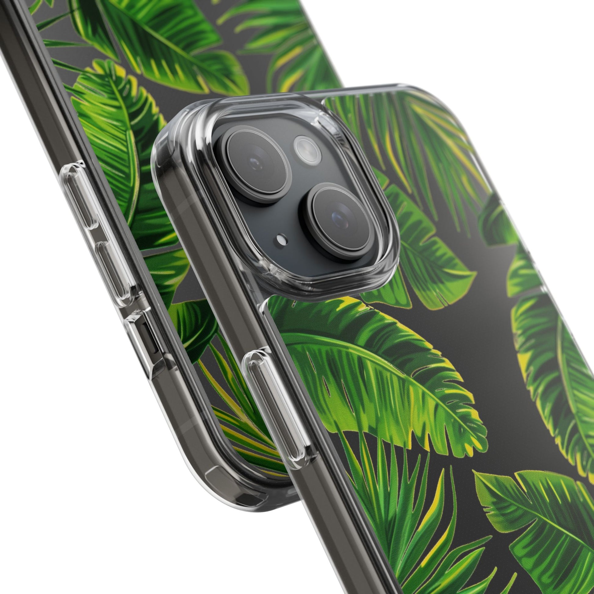 Custom Clear Palm Tree Leaf Phone Case, Palm Frond Phone Case, Tropical Leaf Design Summer Boho Chic iPhone 13 14 15 16 Pro Max Galaxy S24