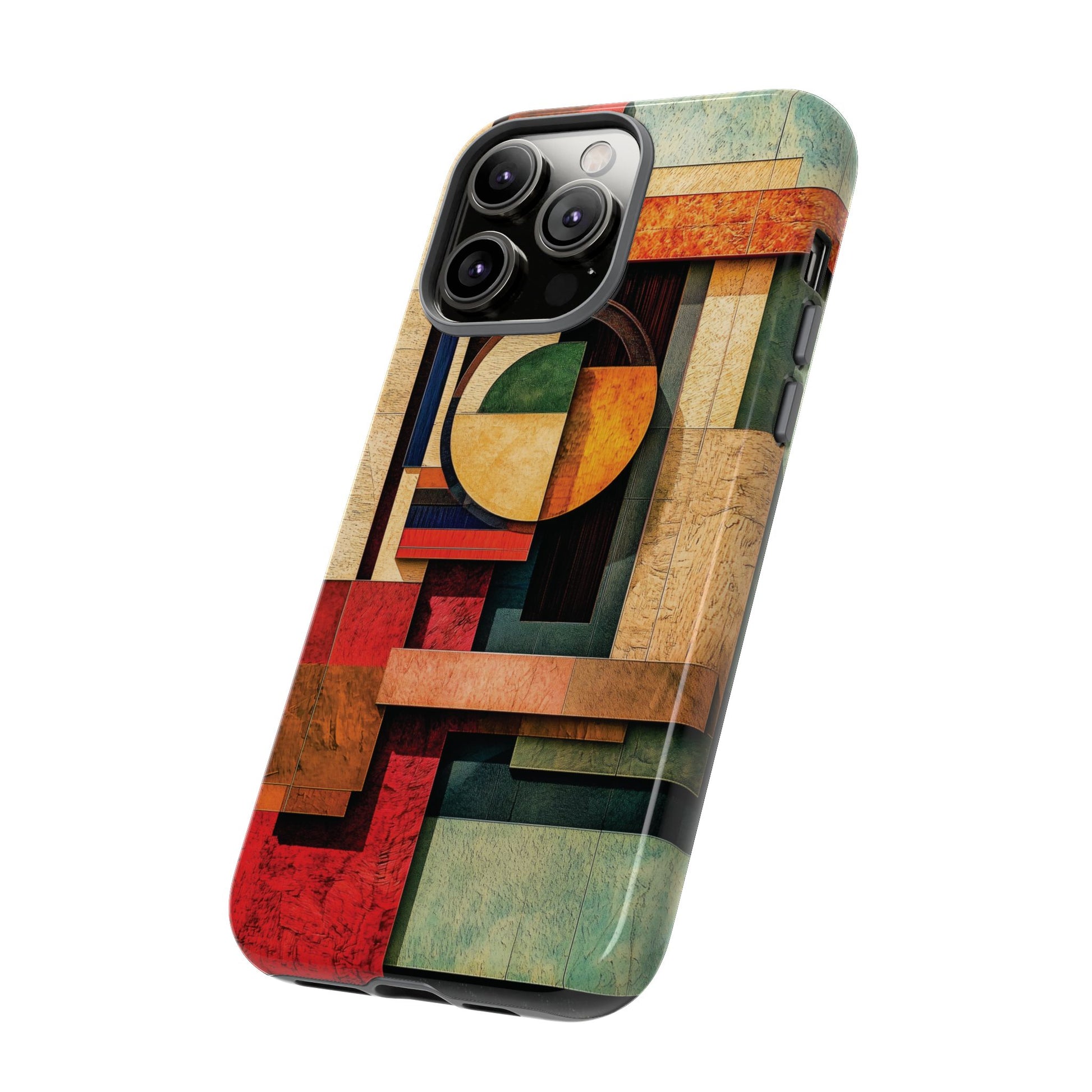 Tan Prairie Style Frank Lloyd Wright Usonian Phone Case Geometric Stained Glass Art Deco Marble Gold 13 14 15 16 iPhone Pro Max Galaxy Pixel