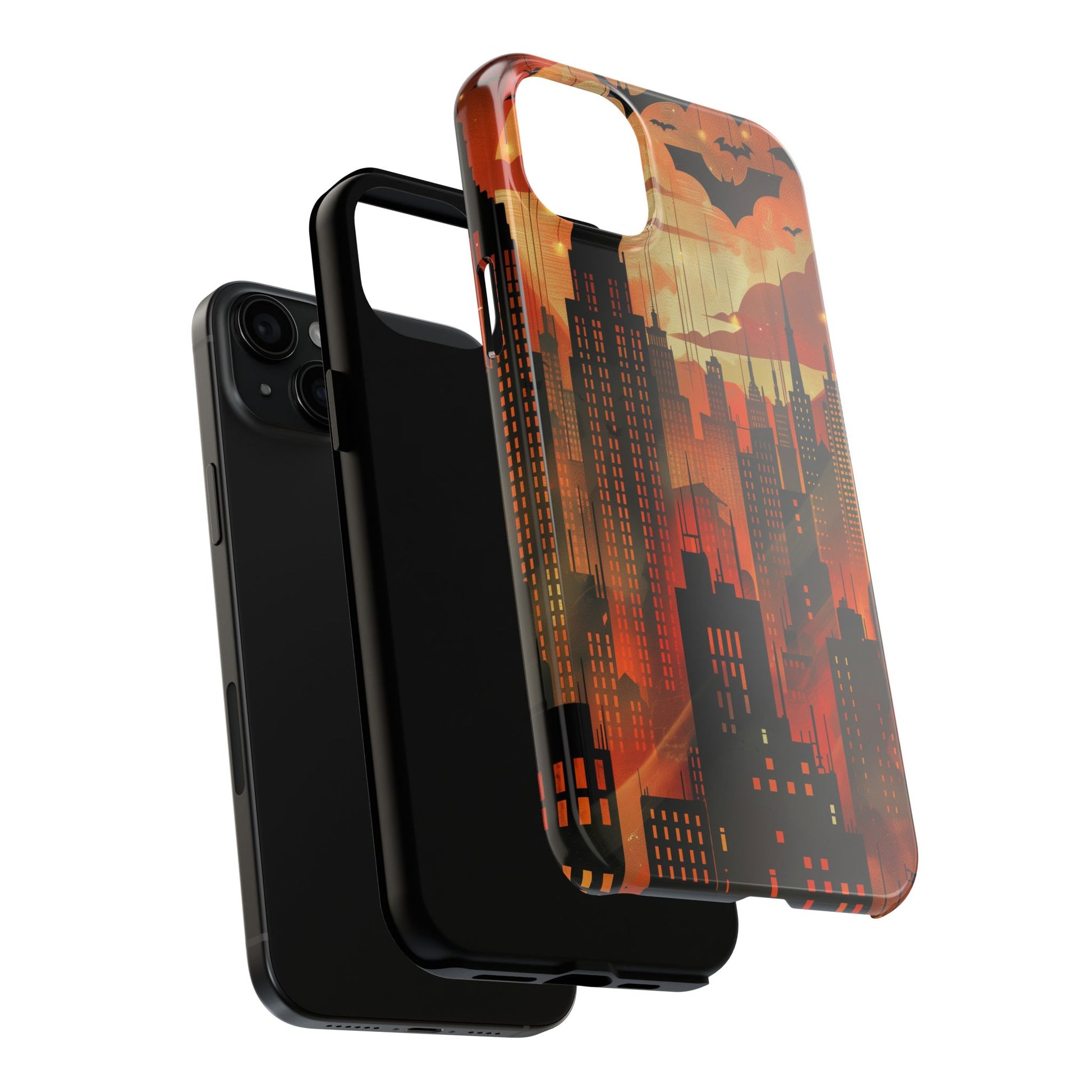 Batman Inspired Phone Case - Gotham Art Deco Style - Comic Book Hero Phone Cover - Unique Superhero Accessory