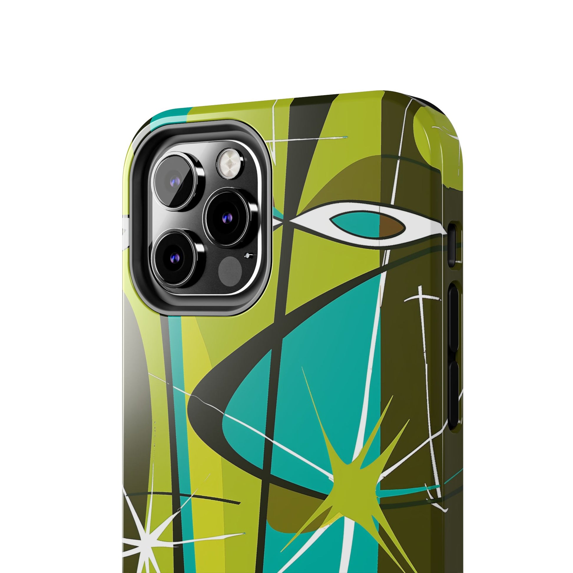 Mid Century Modern Star Design Phone Case, Earth Tone Colors, Retro Style Smartphone Cover, Vintage Phone Case, iPhone 14 Case, Apple iPhone