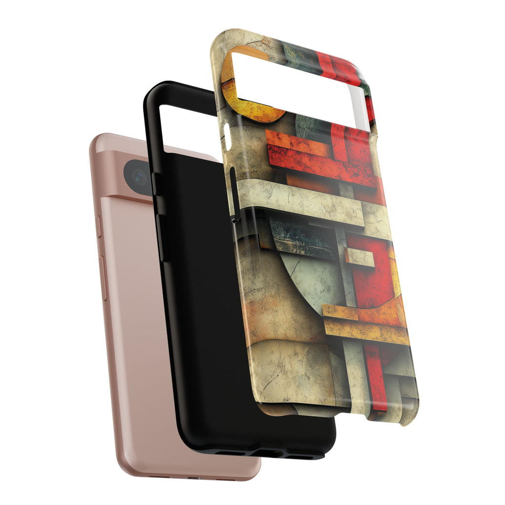 Red Prairie Style Frank Lloyd Wright Usonian Phone Case Geometric Stained Glass Art Deco Marble Gold 13 14 15 16 iPhone Pro Max Galaxy Pixel