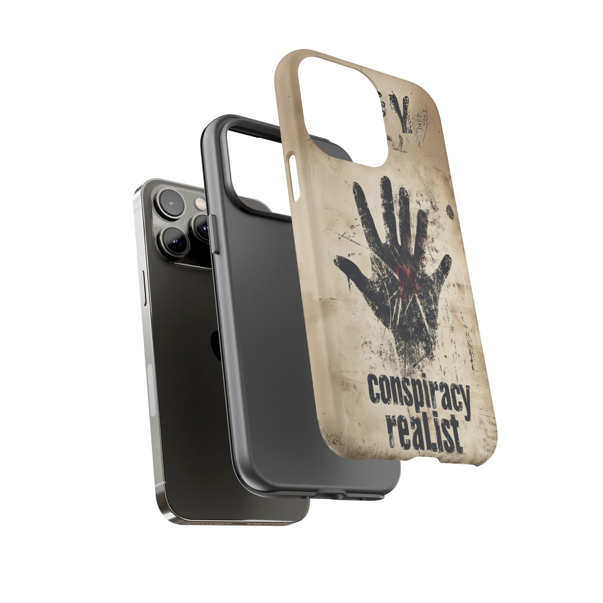 Conspiracy Theories Paranormal Mystery UFO X-Files Inspired Ghostly Hand Conspiracy Realist Cryptid iPhone 13 14 15 16 Pro Max Galaxy Pixel