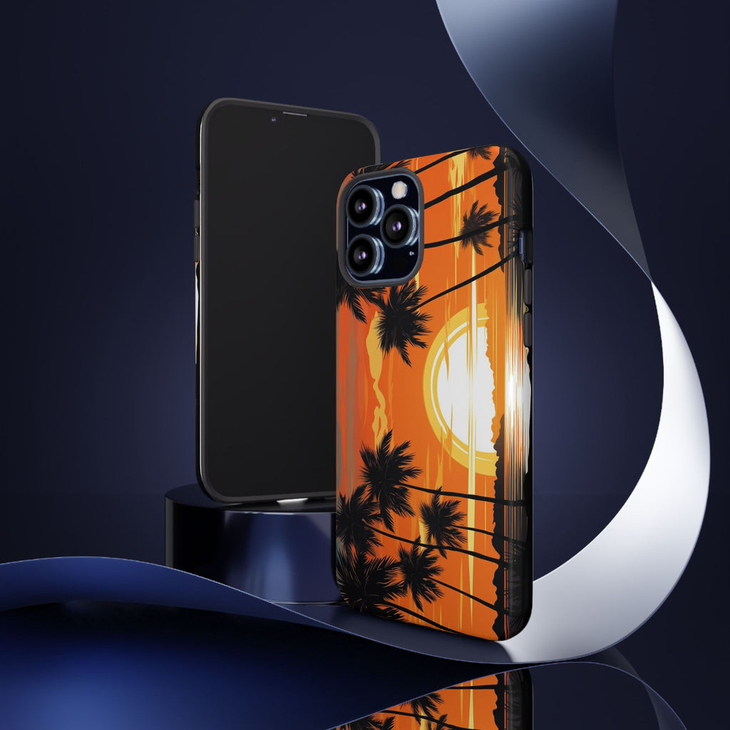 Sunset Palm Trees Tough Phone Cases for iPhone and Android
