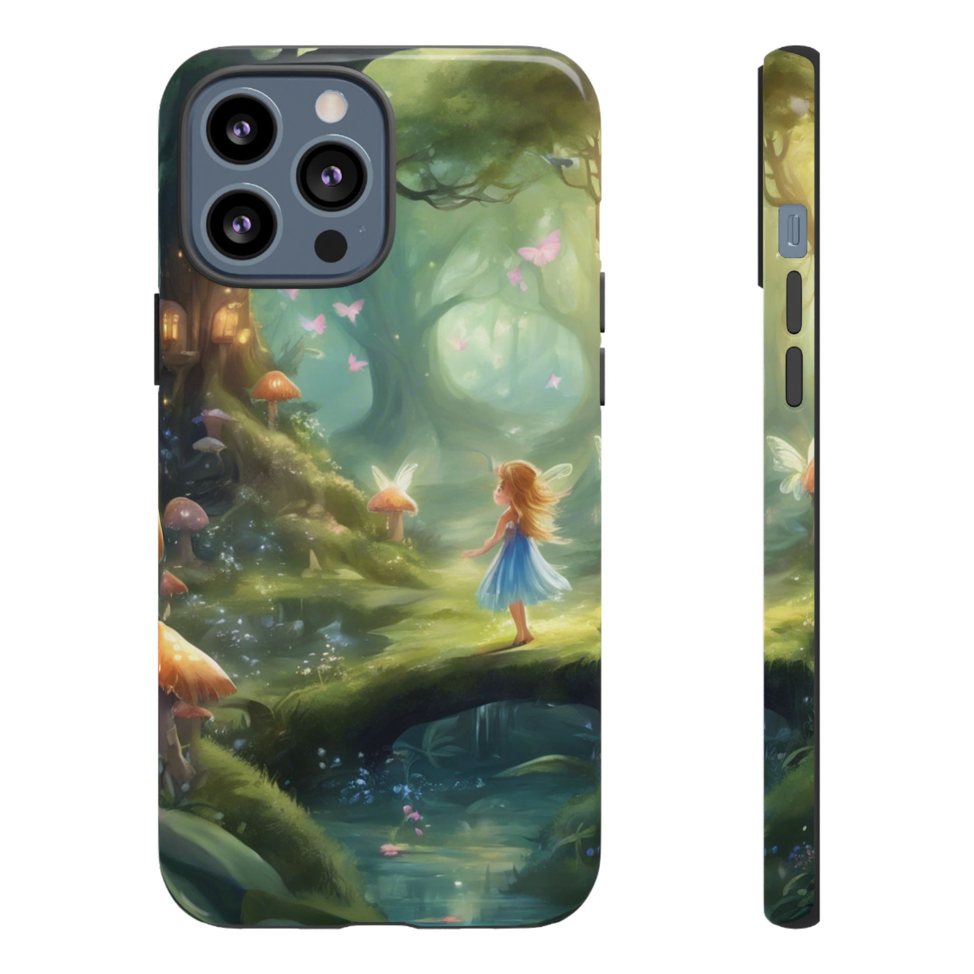 Enchanting Fairy Forest Phone Case Fae Trees Legend Garden Fern Gulley ACOTAR Magic Fantasy Dragons iPhone 13 14 15 16 Pro Max Samsung Pixel