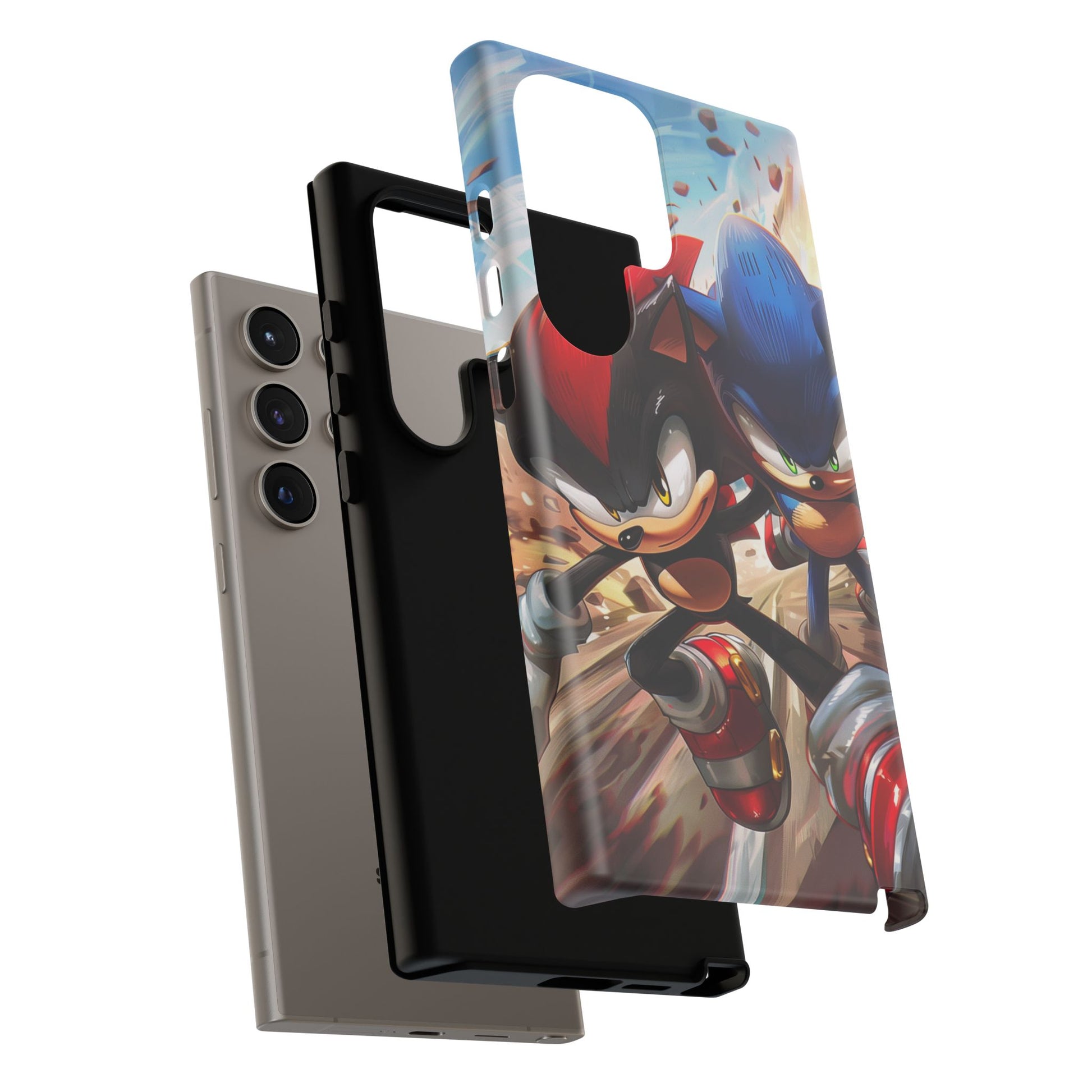 Sonic and Shadow Phone Case, Sonic and Shadow, Tough Android Case, Fun Video Game Phone Case, Retro Game Case, SEGA Video Game Android Case