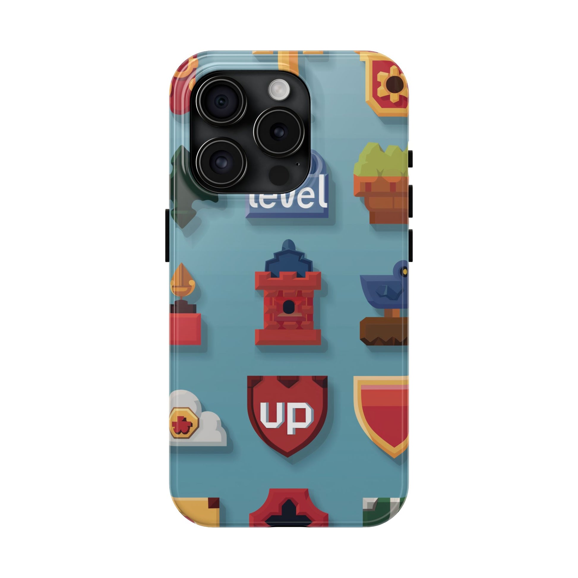 Pixel Art Video Game Level Up Phone Case, Retro Gaming Design, Geeky Gamer Phone Cover, Unique Video Game Art Accessories
