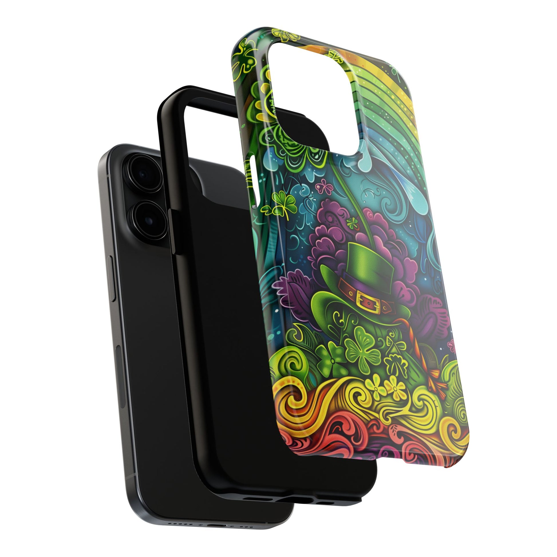 St. Patrick's Day Lucky Phone Case, Green Shamrock Protective Cover, Durable Irish Luck Phone Accessory, Holiday Gift Idea