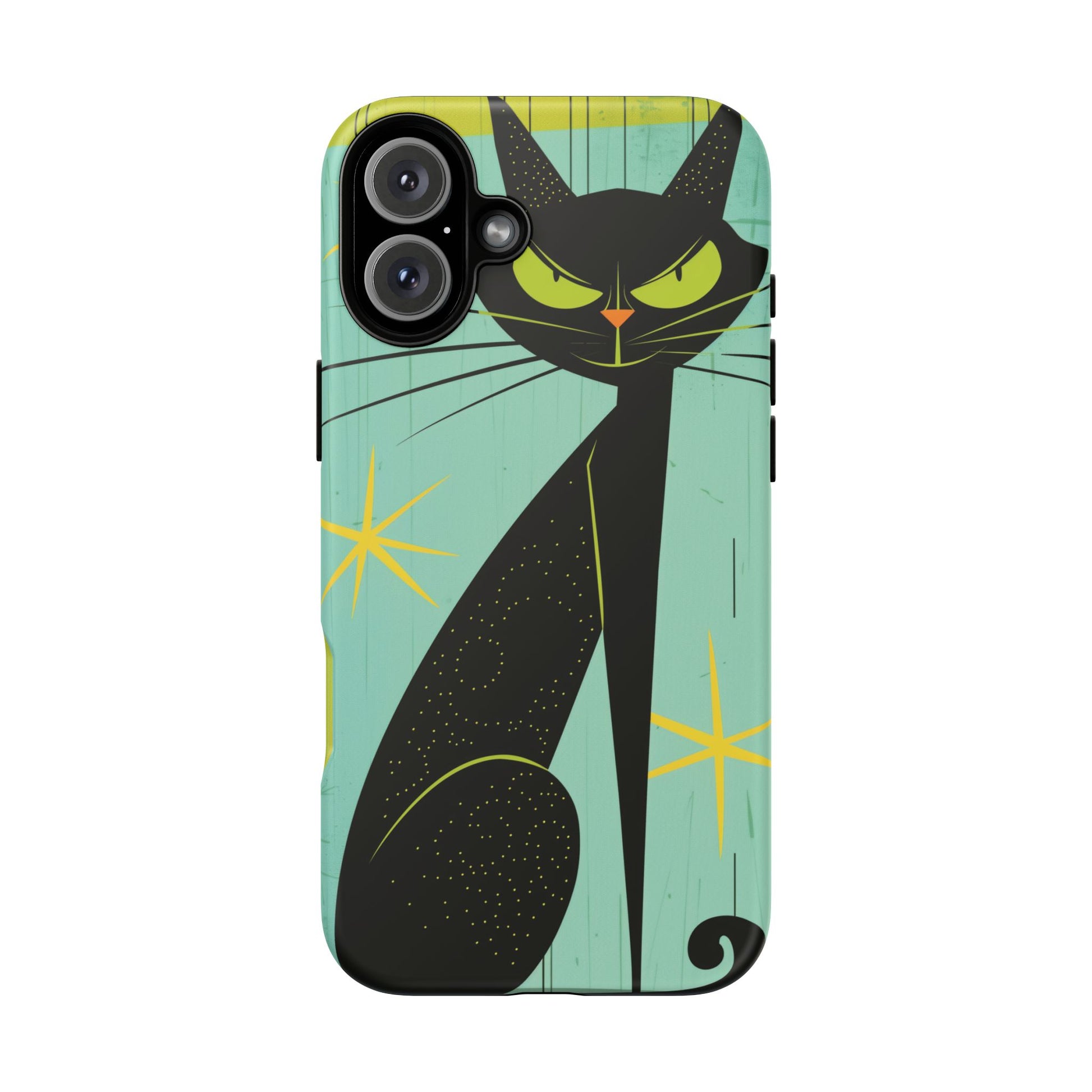 Mid-Century Modern Phone Case, Mid Mod Android Case, Atomic Cats Android Case, Retro Chic Smartphone Cover, Unique Artistic Phone Accessory