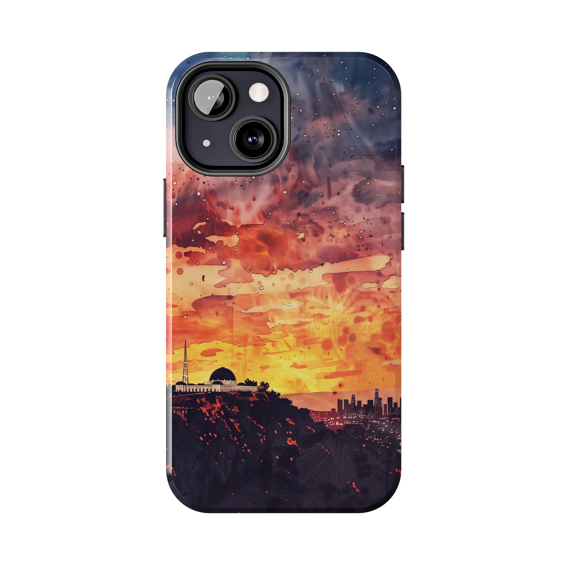 Los Angeles Sunset iPhone Case, Golden Hour Scenic View, Hollywood Hills Sunset Phone Case, Palm Trees Phone Case, iphone 15 pro max case