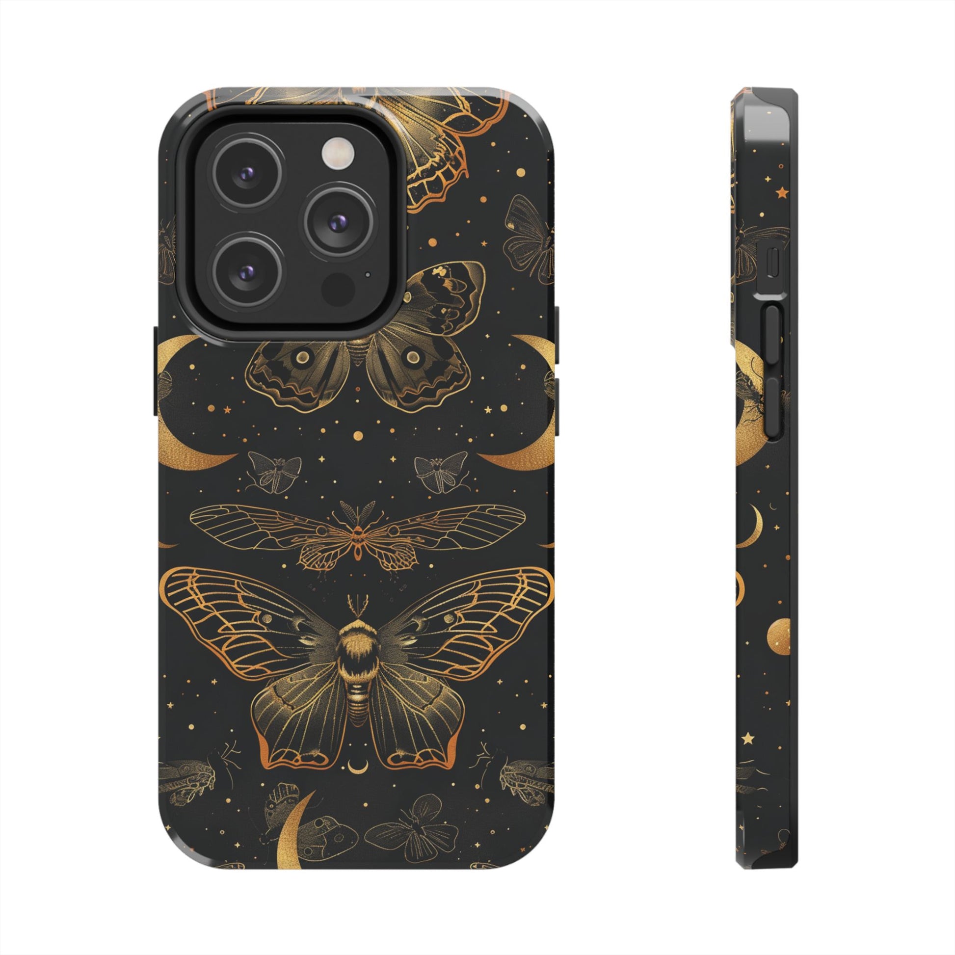 D Dark Academia Mystical Phone Case, Mystical Moth Phone Case, Vintage Magic Witchcraft iPhone Cover, Esoteric Nature Art, iPhone 15 Pro Max