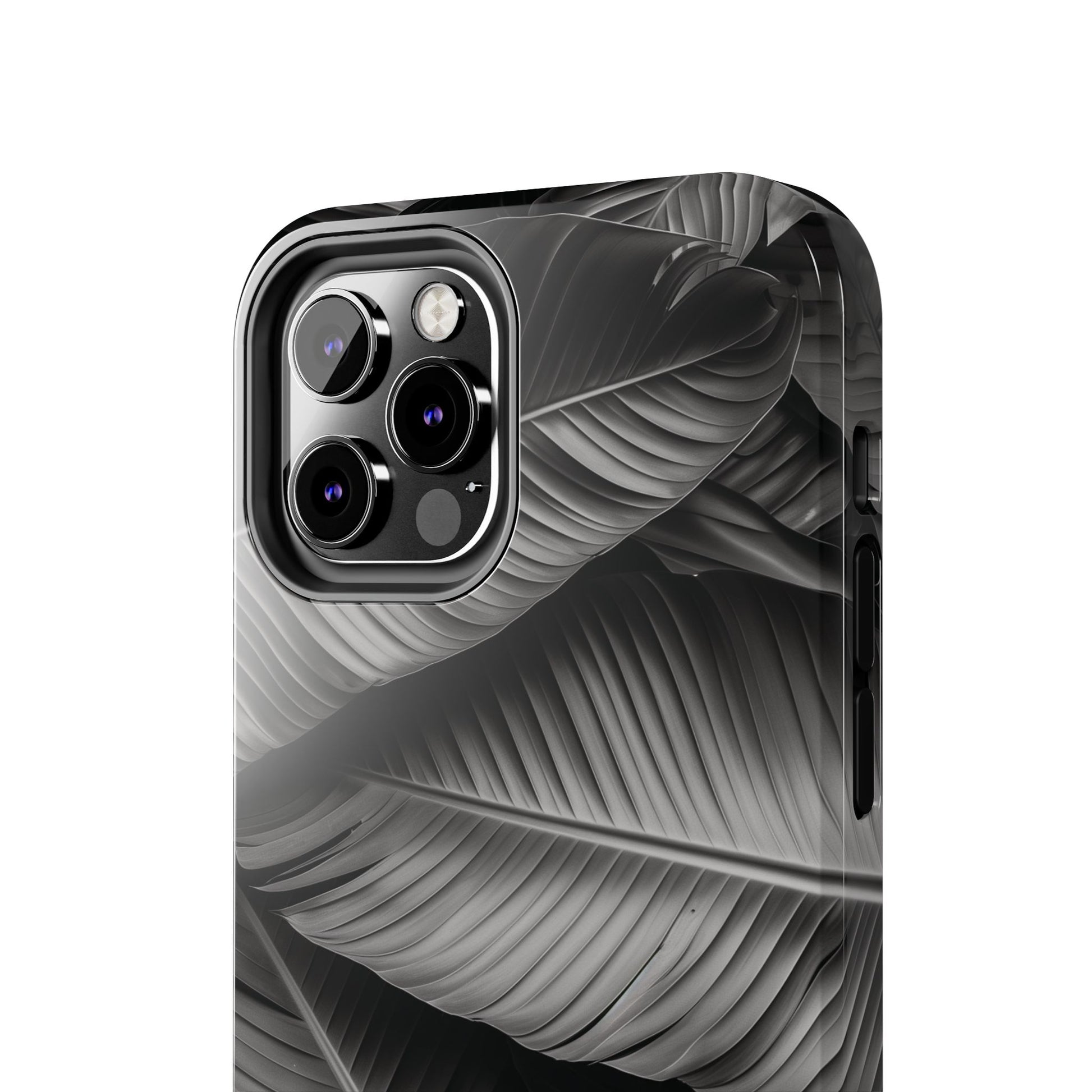 Custom Palm Leaf Phone Case, Palm Tree Phone Case, Tropical Leaf Design, Summer iPhone Cover, Black and White iPhone Case, iPhone 15 Pro Max