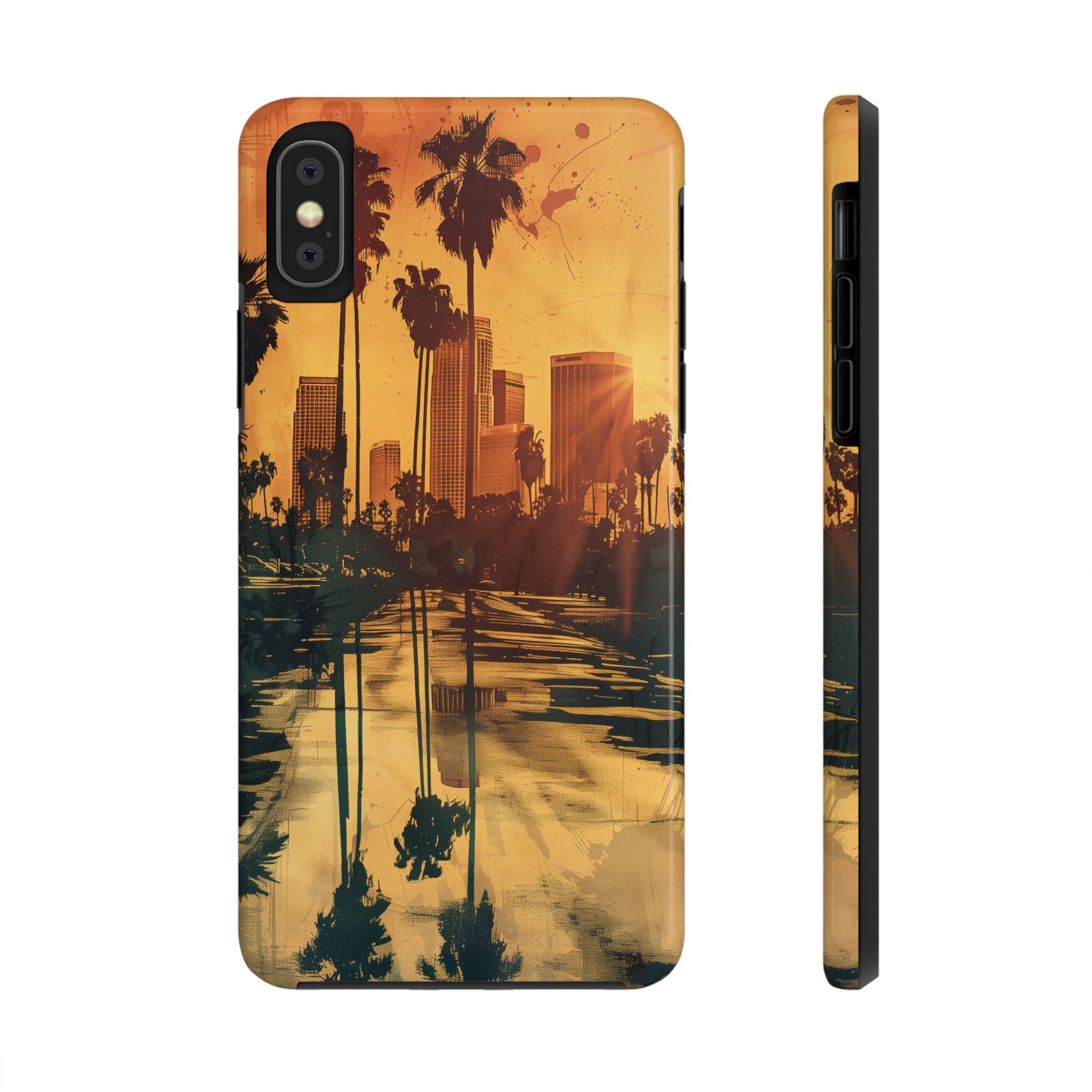 Los Angeles Sunset iPhone Case, Golden Hour Scenic View, Hollywood Hills Sunset Phone Case, Palm Trees Phone Case, iphone 15 pro max case