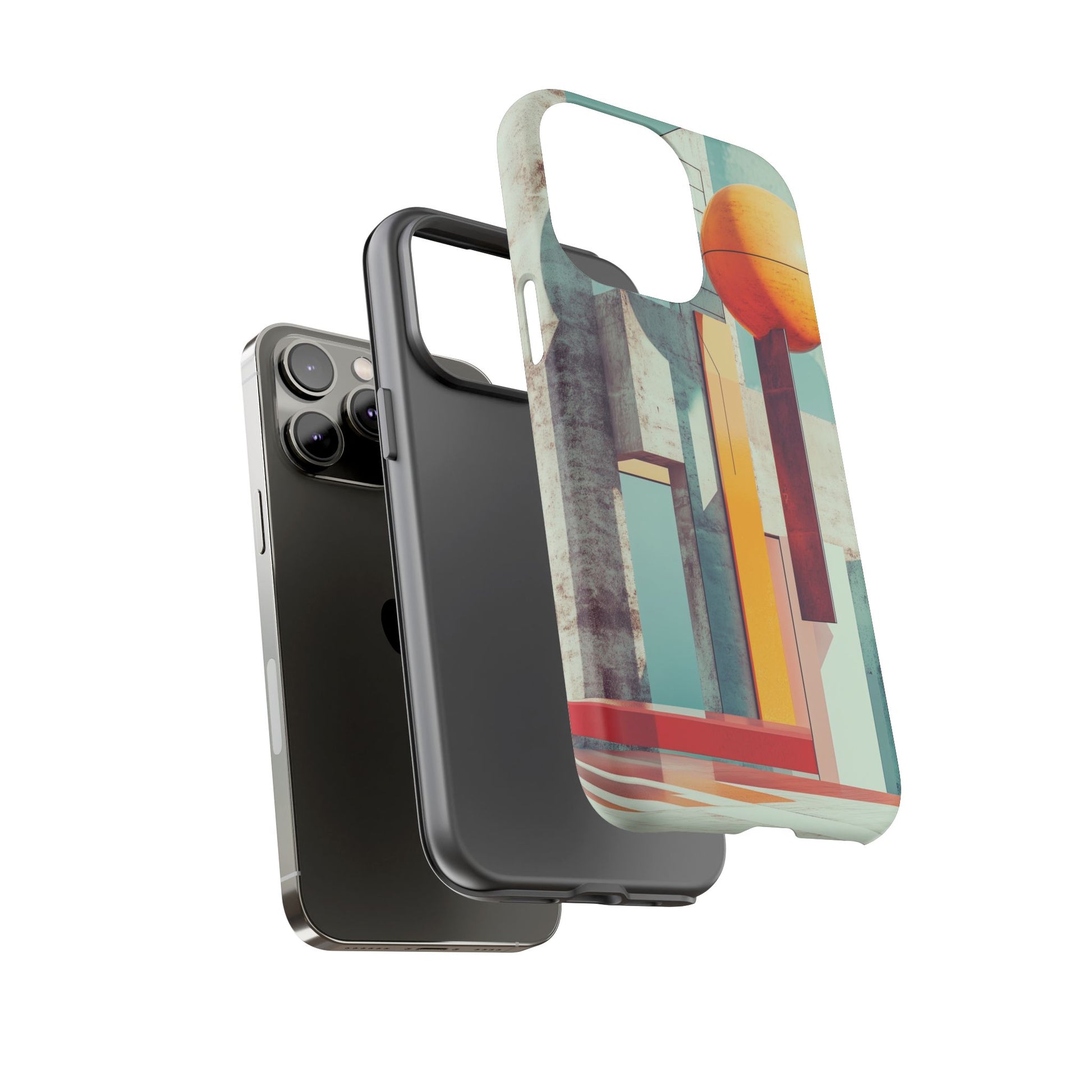 Future City Frank Lloyd Wright Tomorrow Land Usonian Phone Case Geometric Art Deco Marble Gold 13 14 15 16 iPhone Pro Max Galaxy Pixel