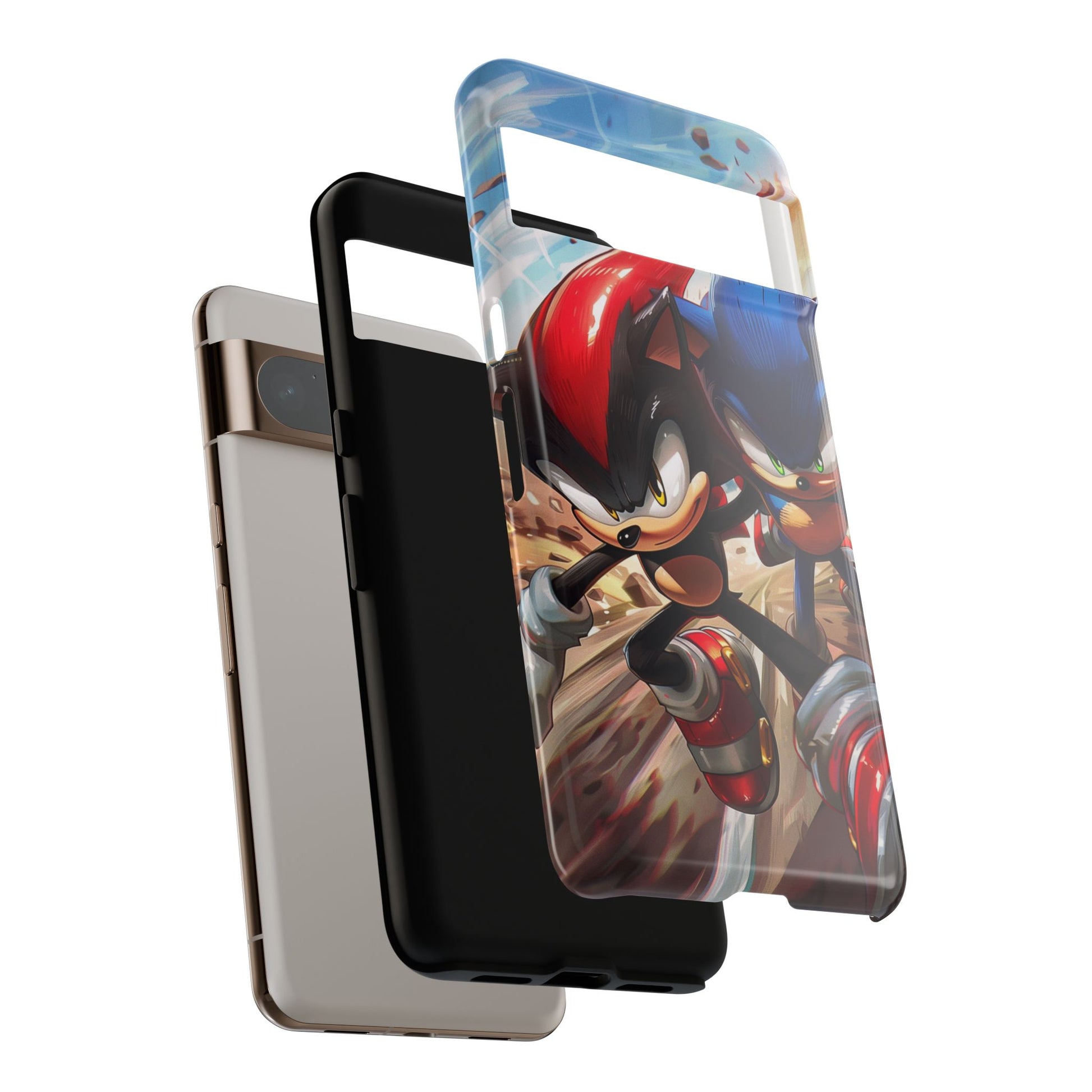 Sonic and Shadow Phone Case, Sonic and Shadow, Tough Android Case, Fun Video Game Phone Case, Retro Game Case, SEGA Video Game Android Case