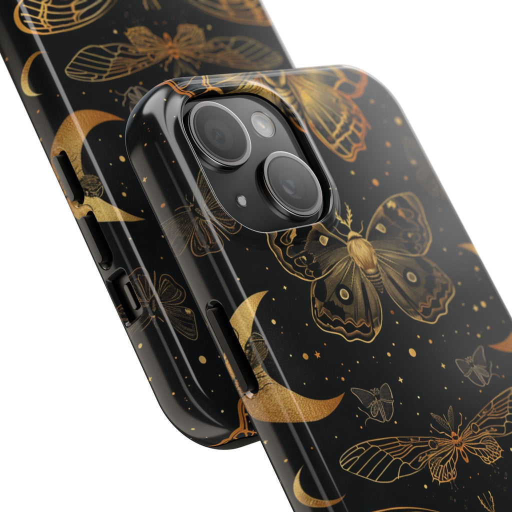 D Dark Academia Mystical Phone Case, Mystical Moth Phone Case, Vintage Magic Witchcraft iPhone Cover, Esoteric Nature Art, iPhone 15 Pro Max